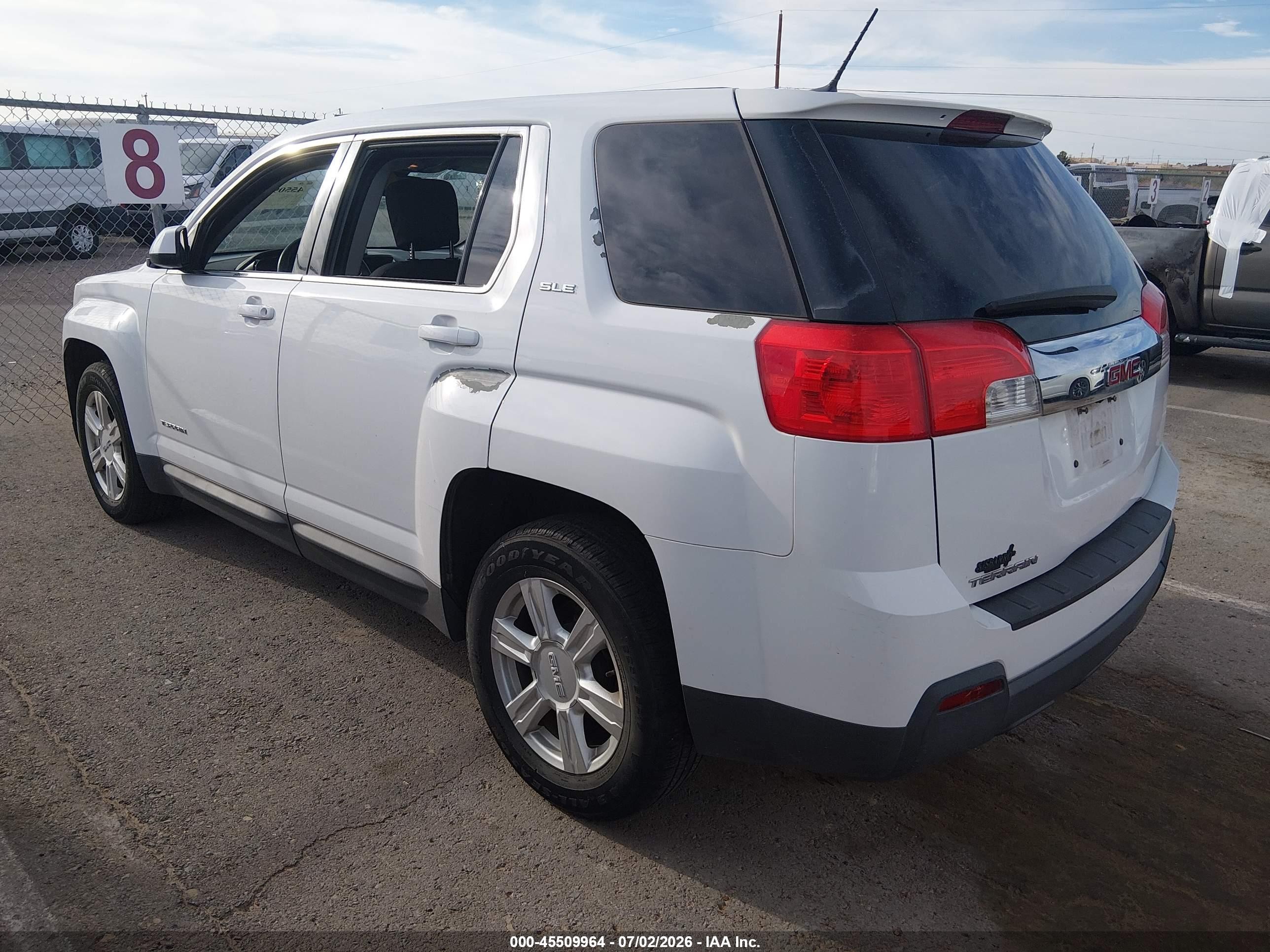 2014 Gmc Terrain Sle-1 White vin: 2GKALMEK7E6343176
