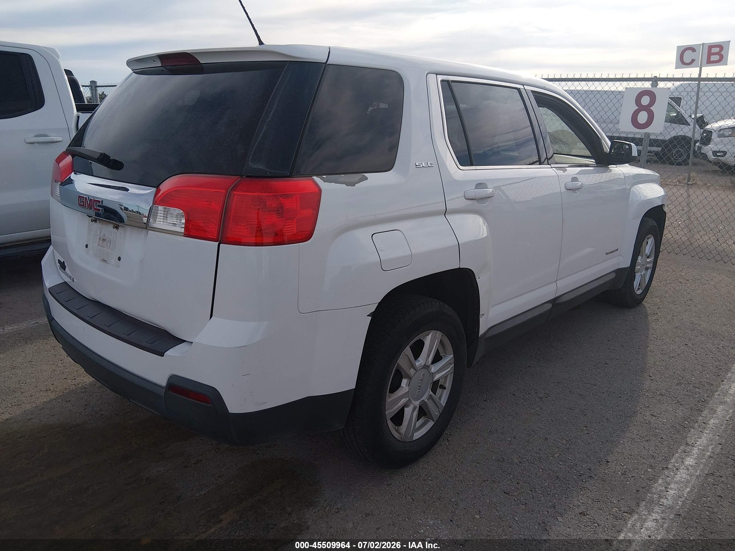 2014 Gmc Terrain Sle-1 White vin: 2GKALMEK7E6343176
