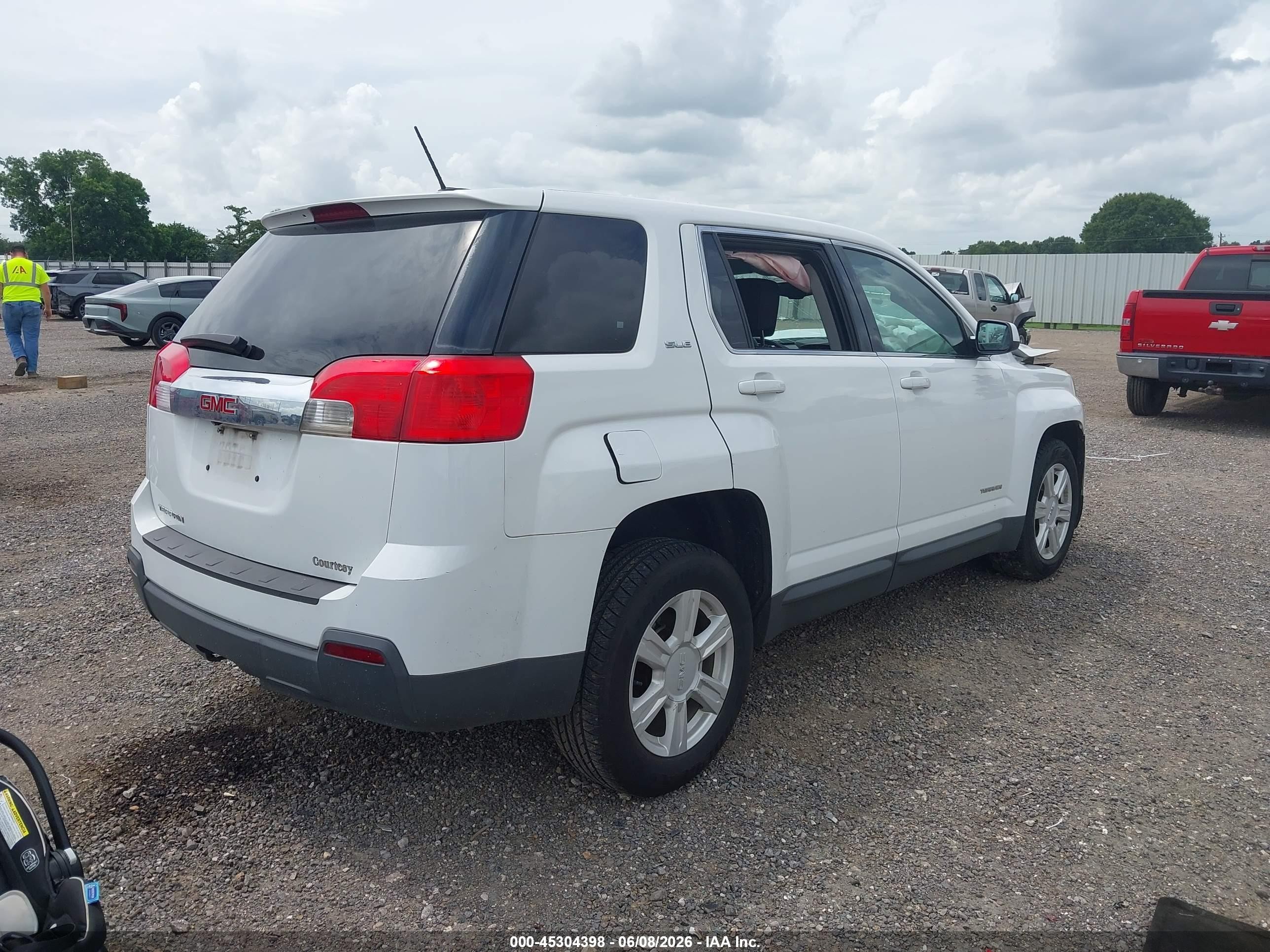 2015 Gmc Terrain Sle-1 White vin: 2GKALMEK7F6162712