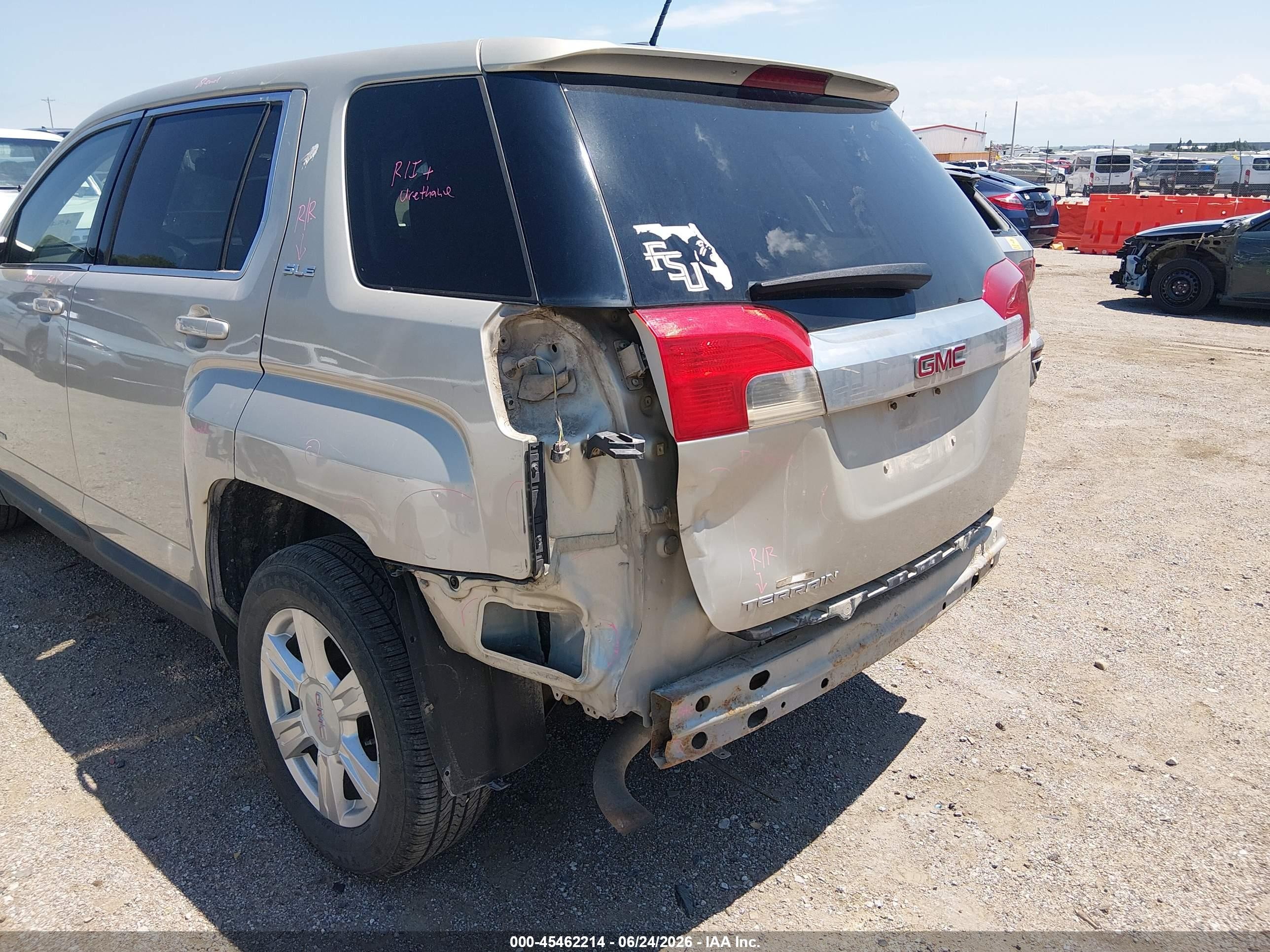 2015 Gmc Terrain Sle-1 Silver vin: 2GKALMEK7F6196231