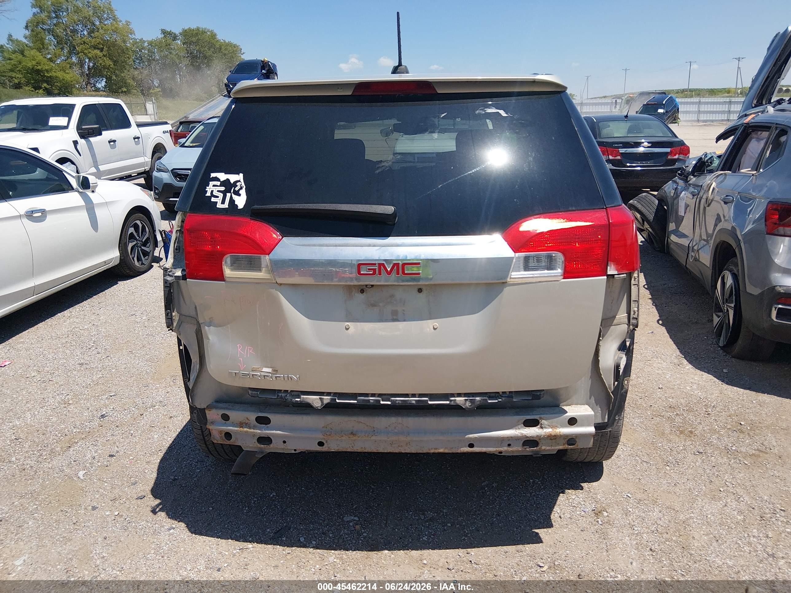 2015 Gmc Terrain Sle-1 Silver vin: 2GKALMEK7F6196231