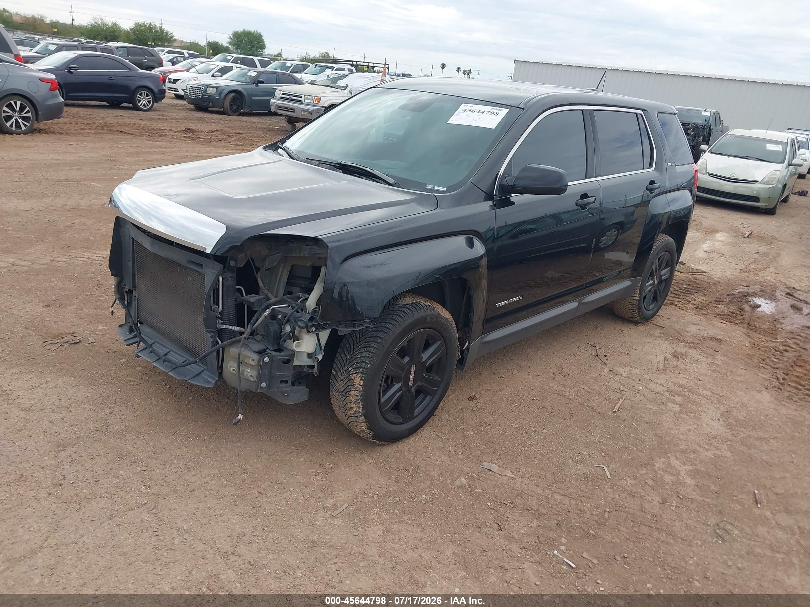 2015 Gmc Terrain Sle-1 Black vin: 2GKALMEK7F6365602