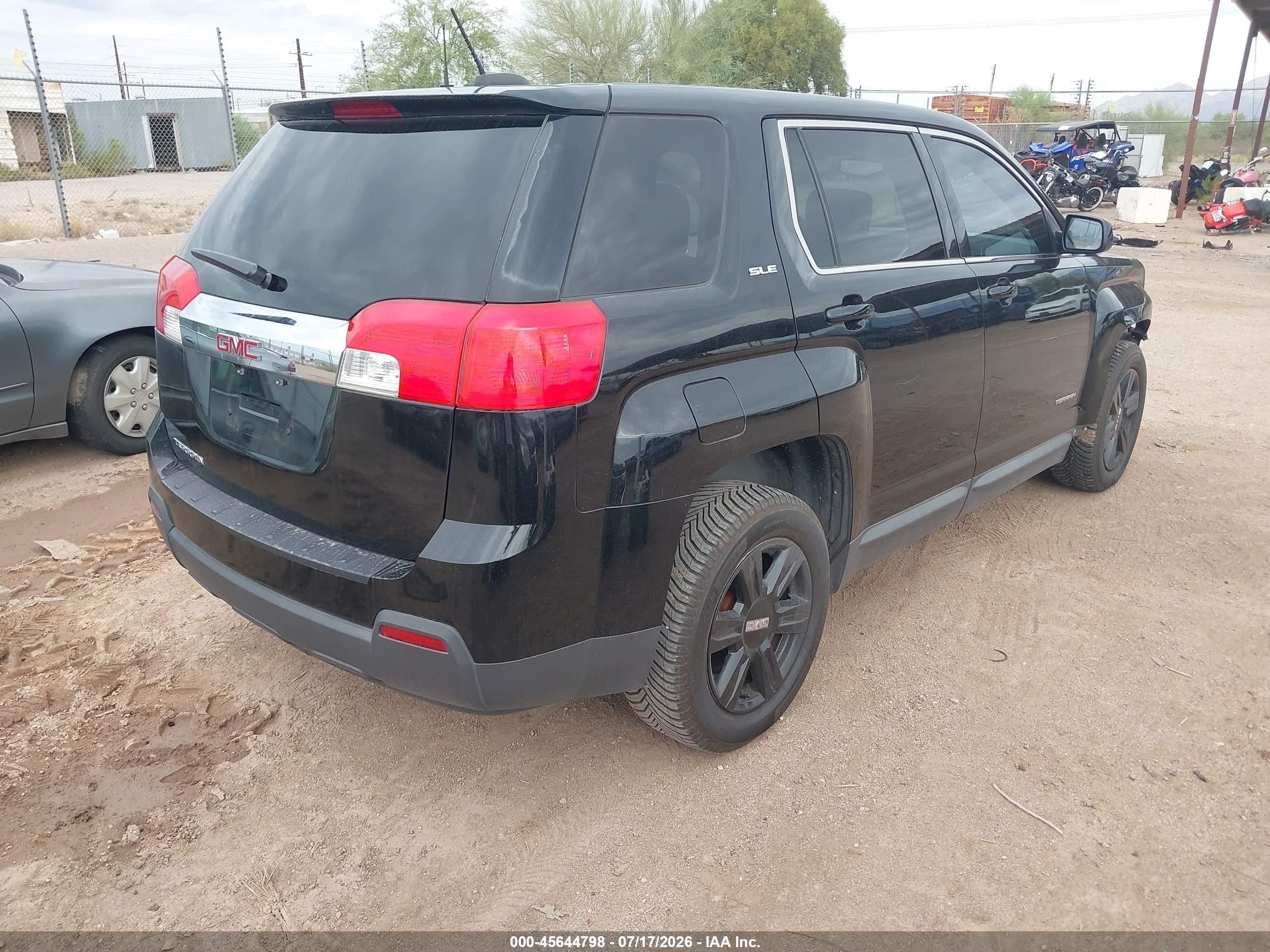 2015 Gmc Terrain Sle-1 Black vin: 2GKALMEK7F6365602