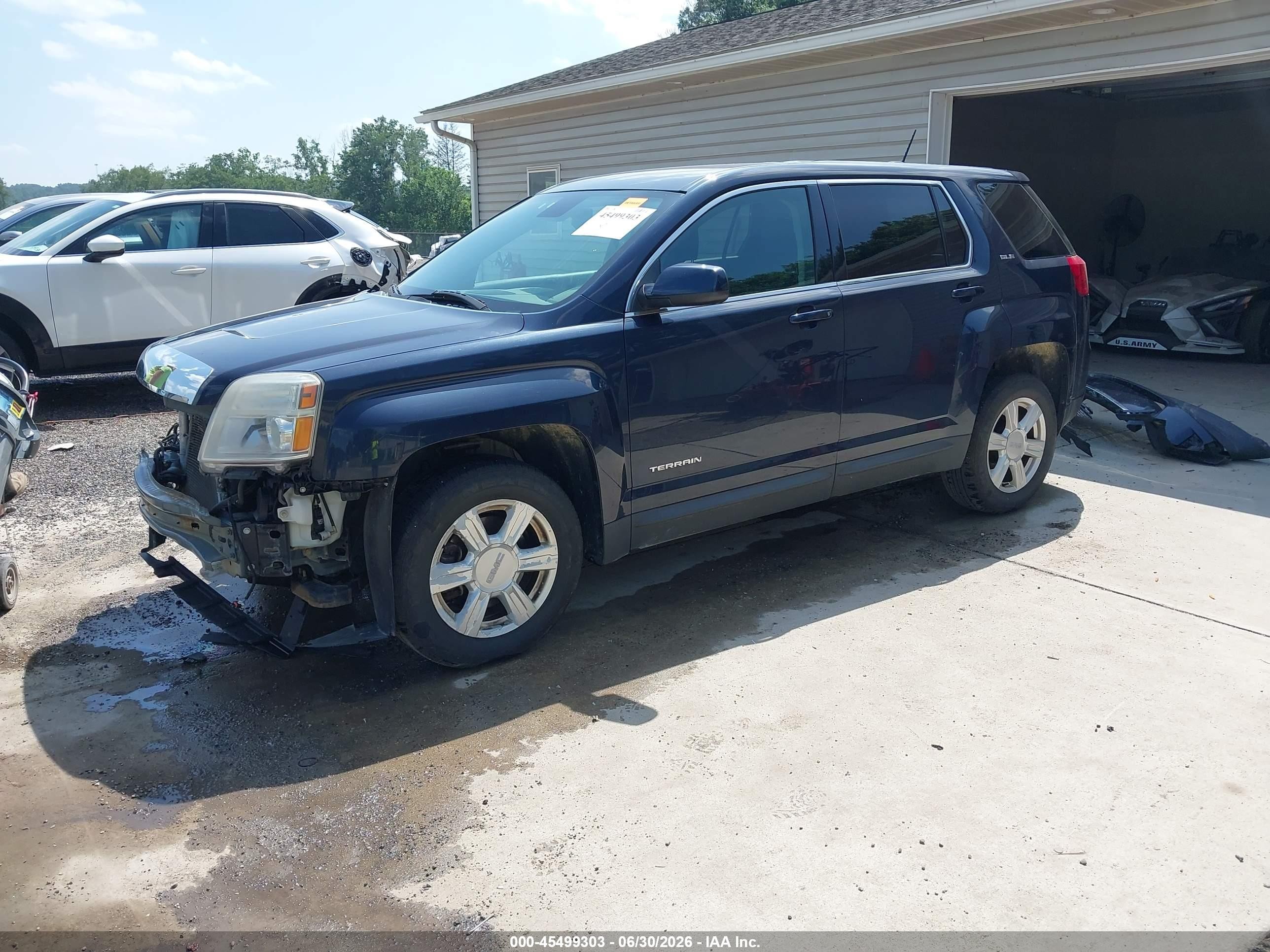 2015 Gmc Terrain Sle-1 Blue vin: 2GKALMEK7F6398714