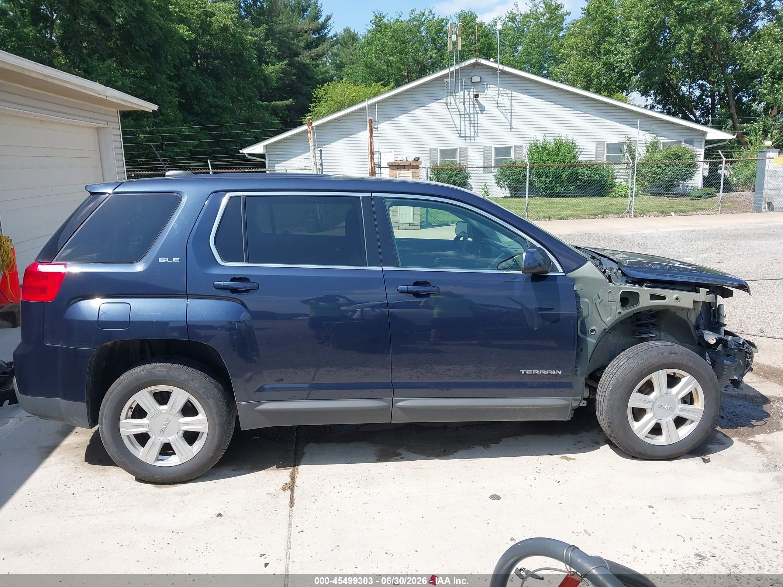2015 Gmc Terrain Sle-1 Blue vin: 2GKALMEK7F6398714