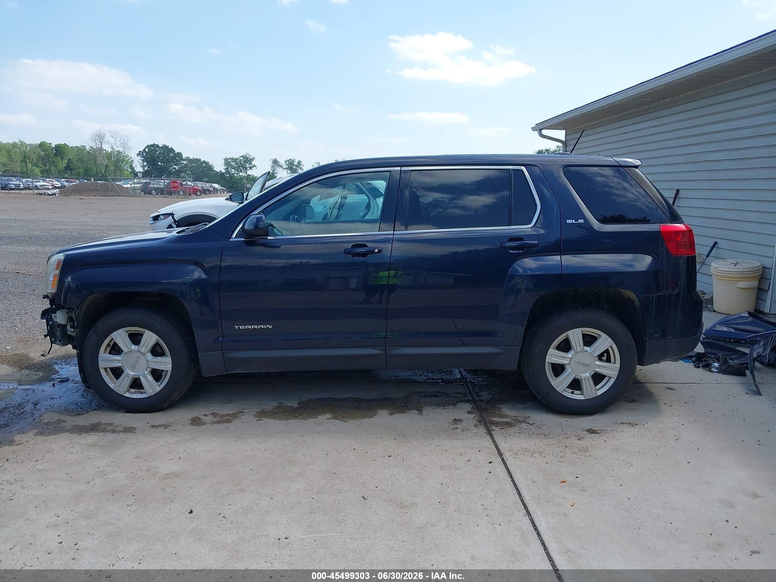 2015 Gmc Terrain Sle-1 Blue vin: 2GKALMEK7F6398714