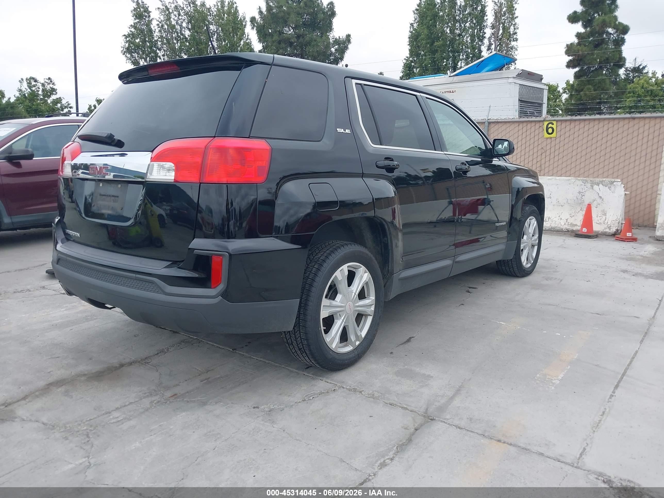2017 Gmc Terrain Sle-1 Black vin: 2GKALMEK7H6176497