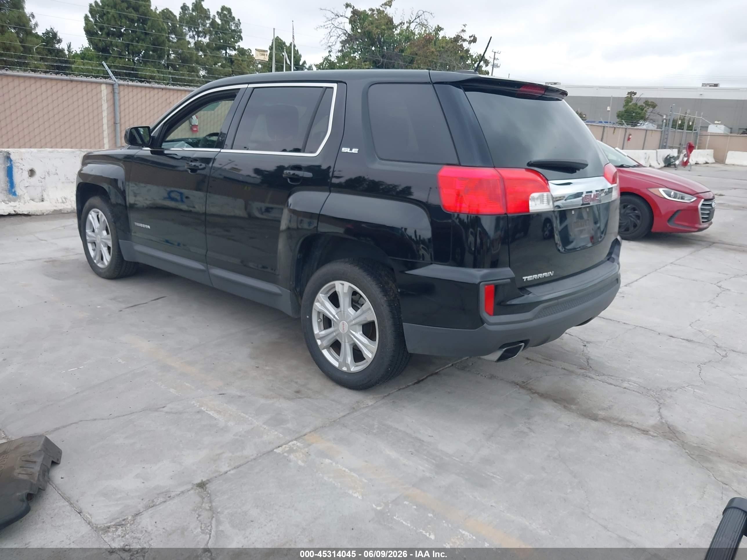 2017 Gmc Terrain Sle-1 Black vin: 2GKALMEK7H6176497