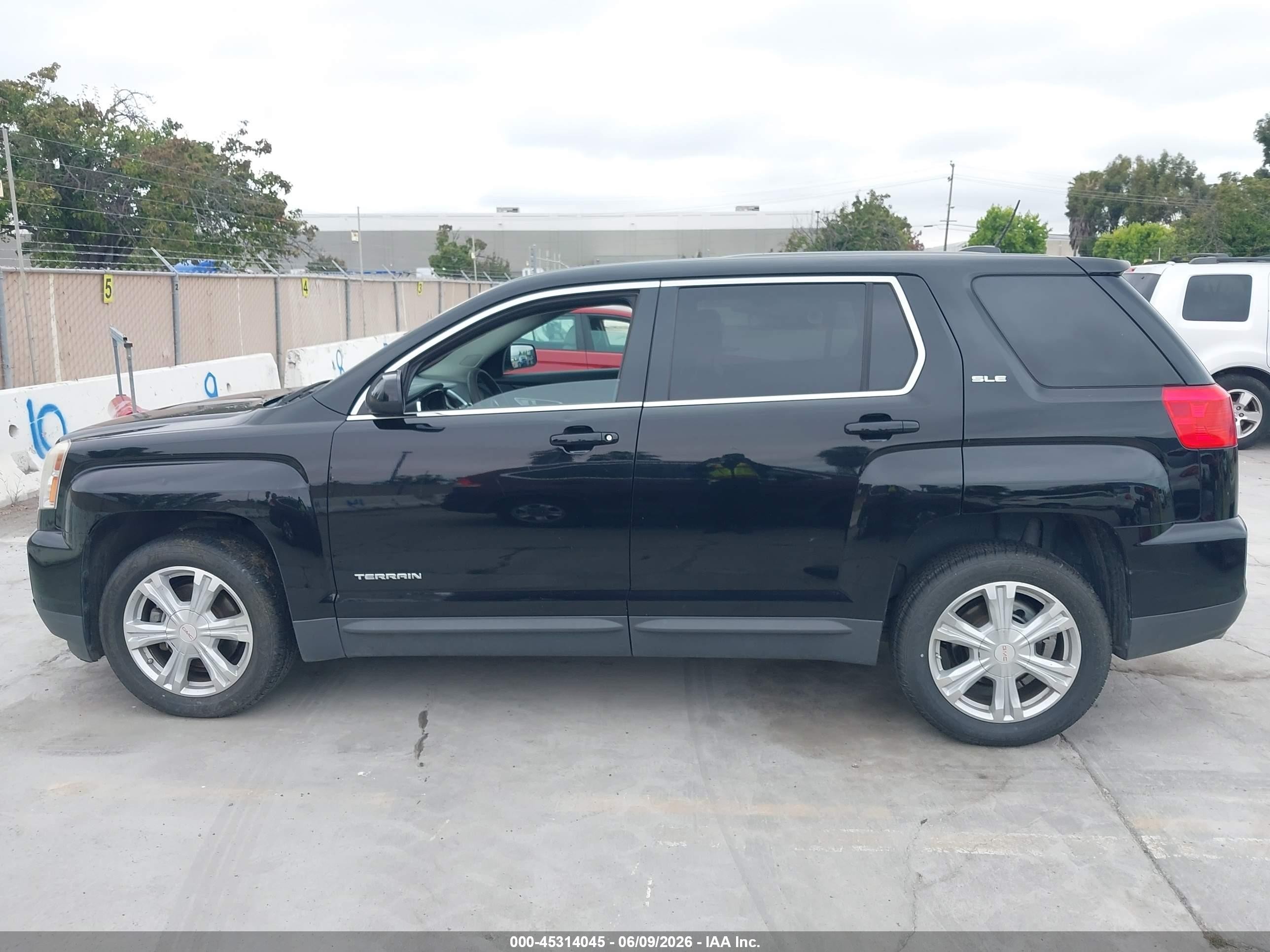 2017 Gmc Terrain Sle-1 Black vin: 2GKALMEK7H6176497