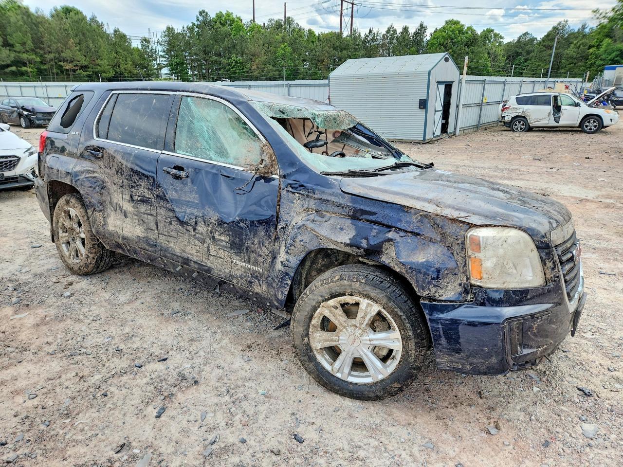 2017 Gmc Terrain Sle Blue vin: 2GKALMEK7H6331792