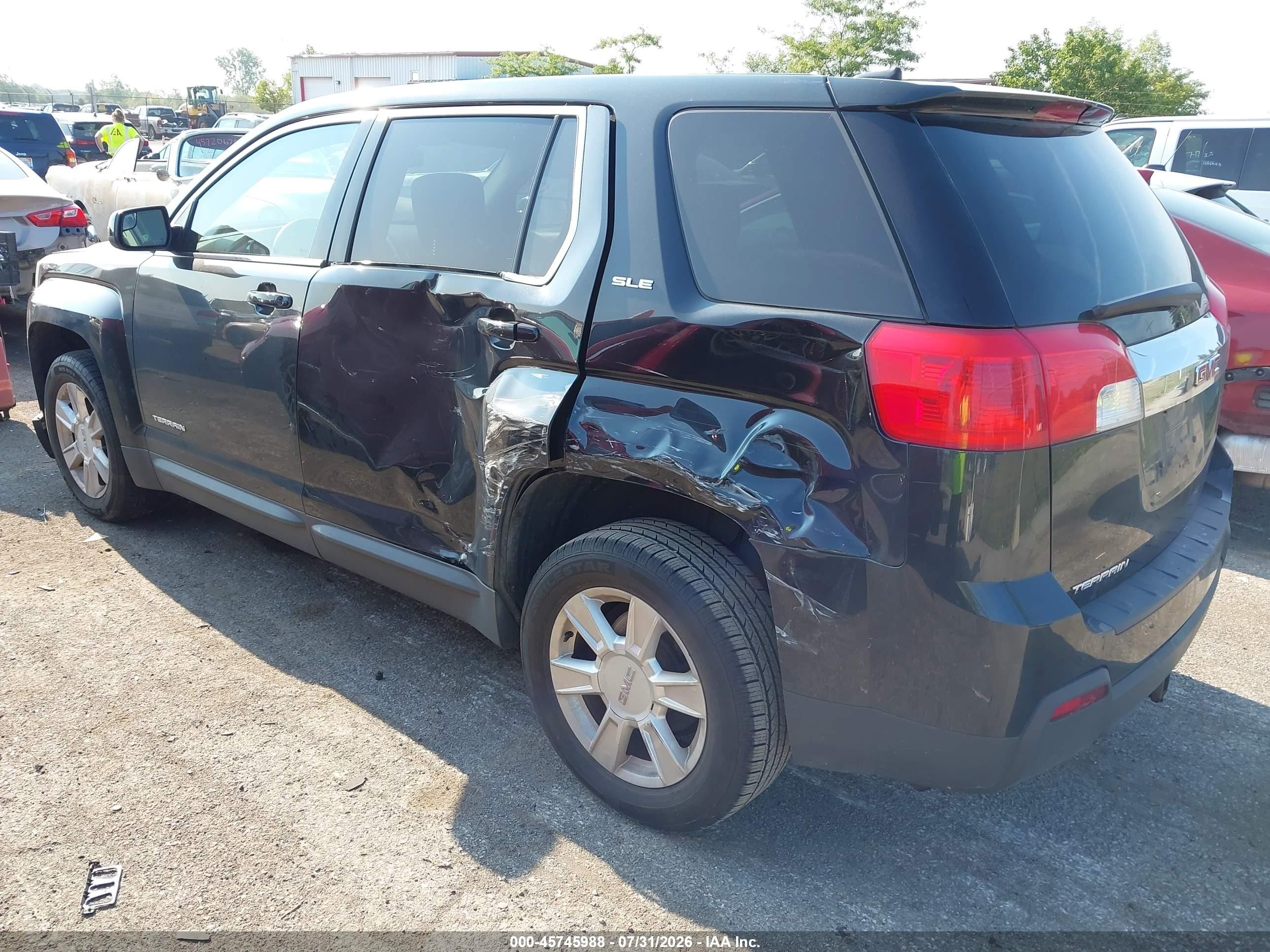 2013 Gmc Terrain Sle-1 Black vin: 2GKALMEK8D6382633