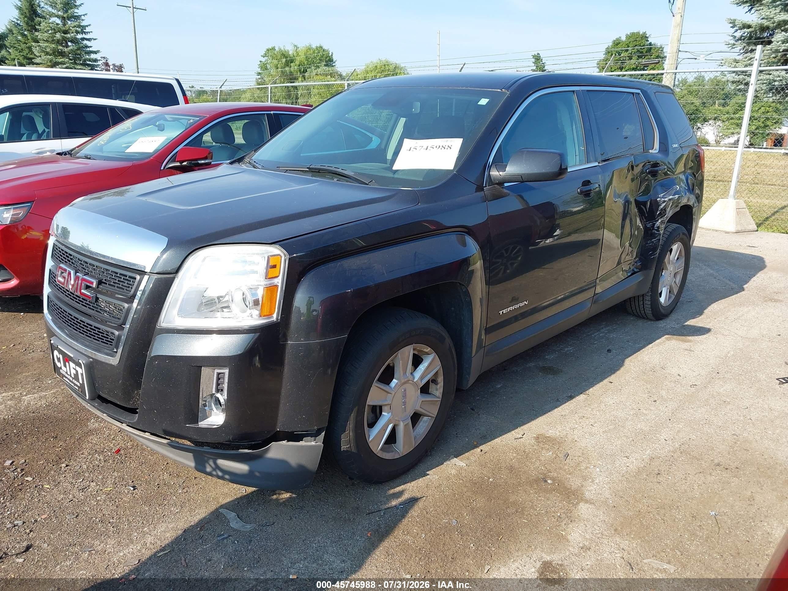 2013 Gmc Terrain Sle-1 Black vin: 2GKALMEK8D6382633