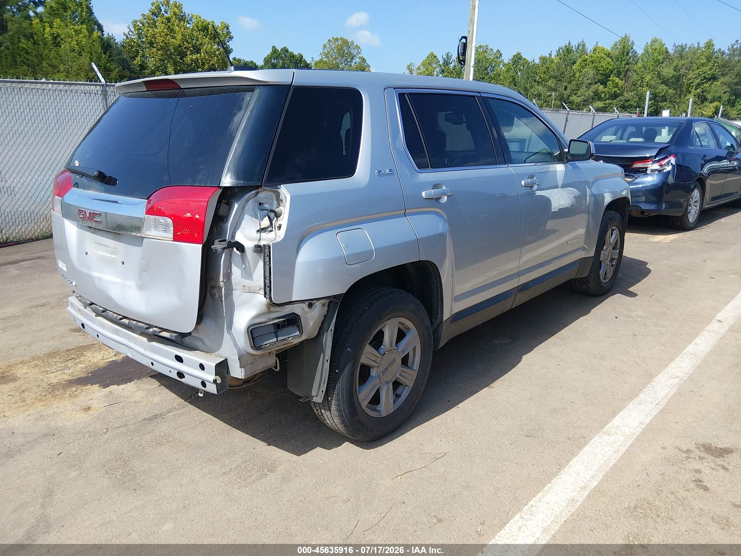 2015 Gmc Terrain Sle-1 Silver vin: 2GKALMEK8F6347707