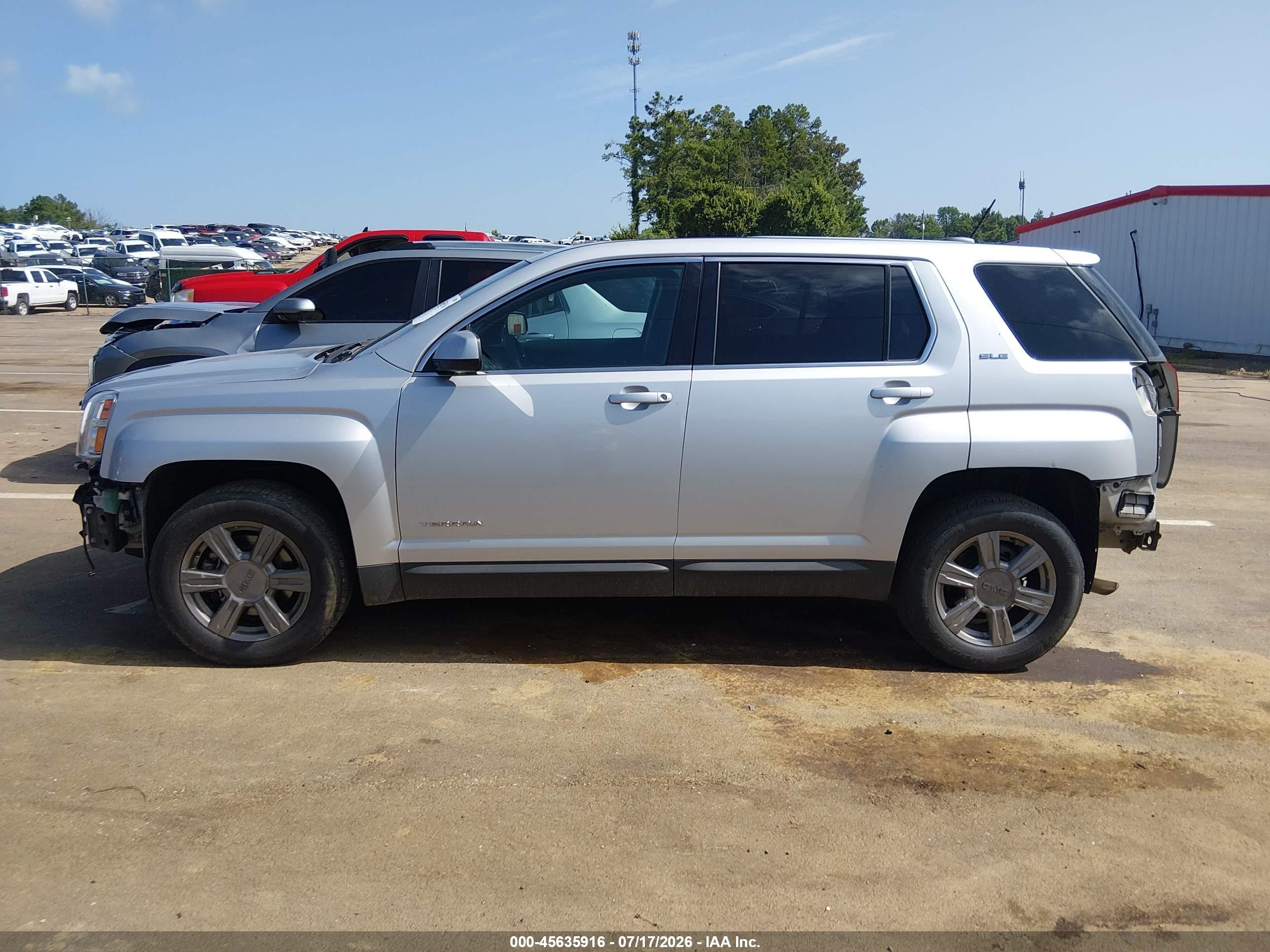 2015 Gmc Terrain Sle-1 Silver vin: 2GKALMEK8F6347707