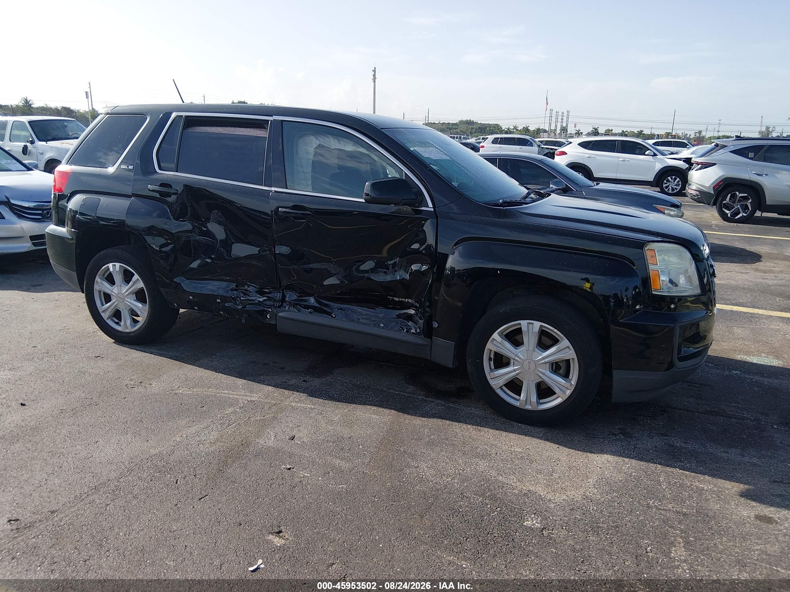 2017 Gmc Terrain Sle-1 Black vin: 2GKALMEK8H6133917