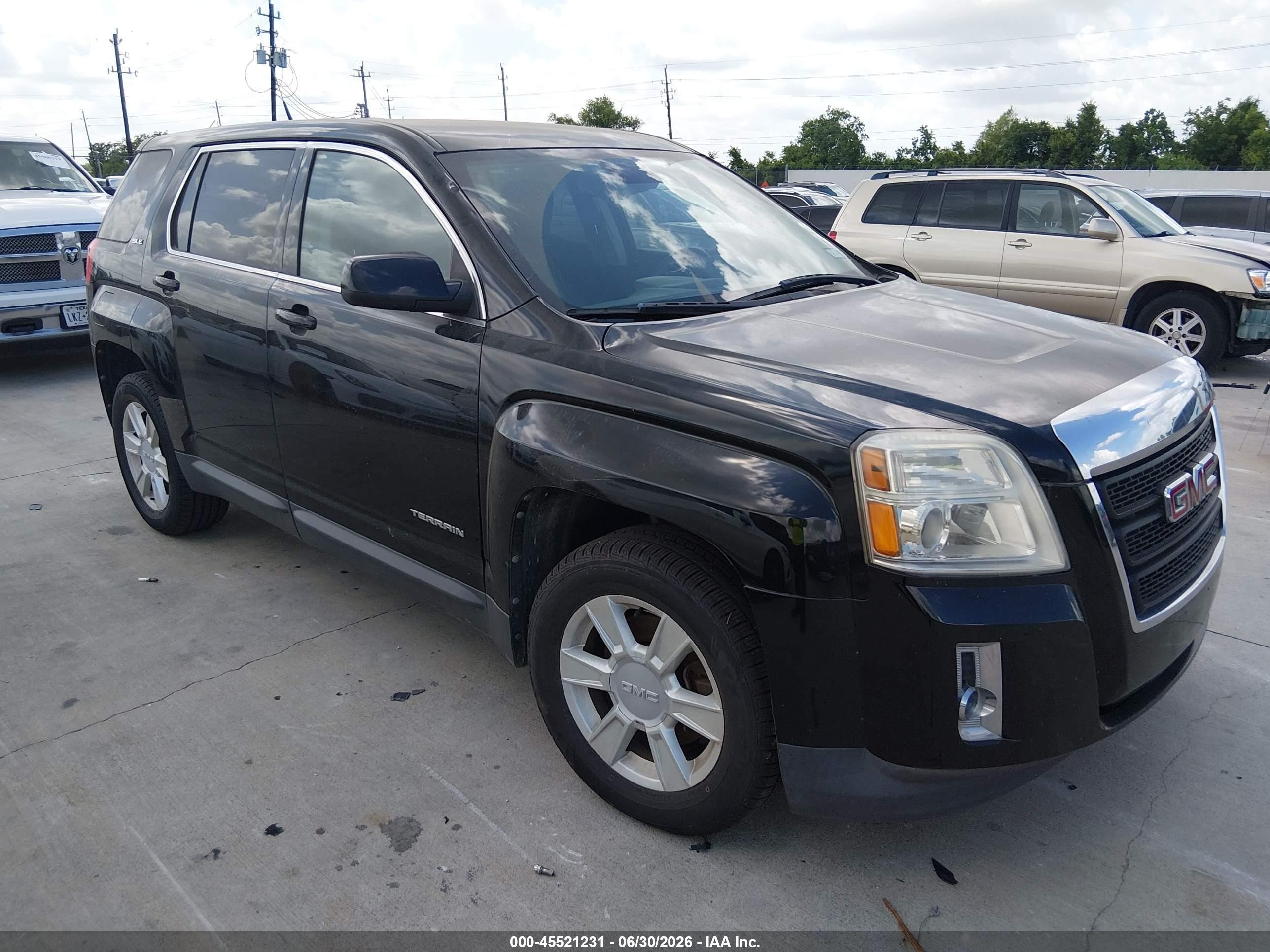 2012 Gmc Terrain Sle-1 Black vin: 2GKALMEK9C6258269