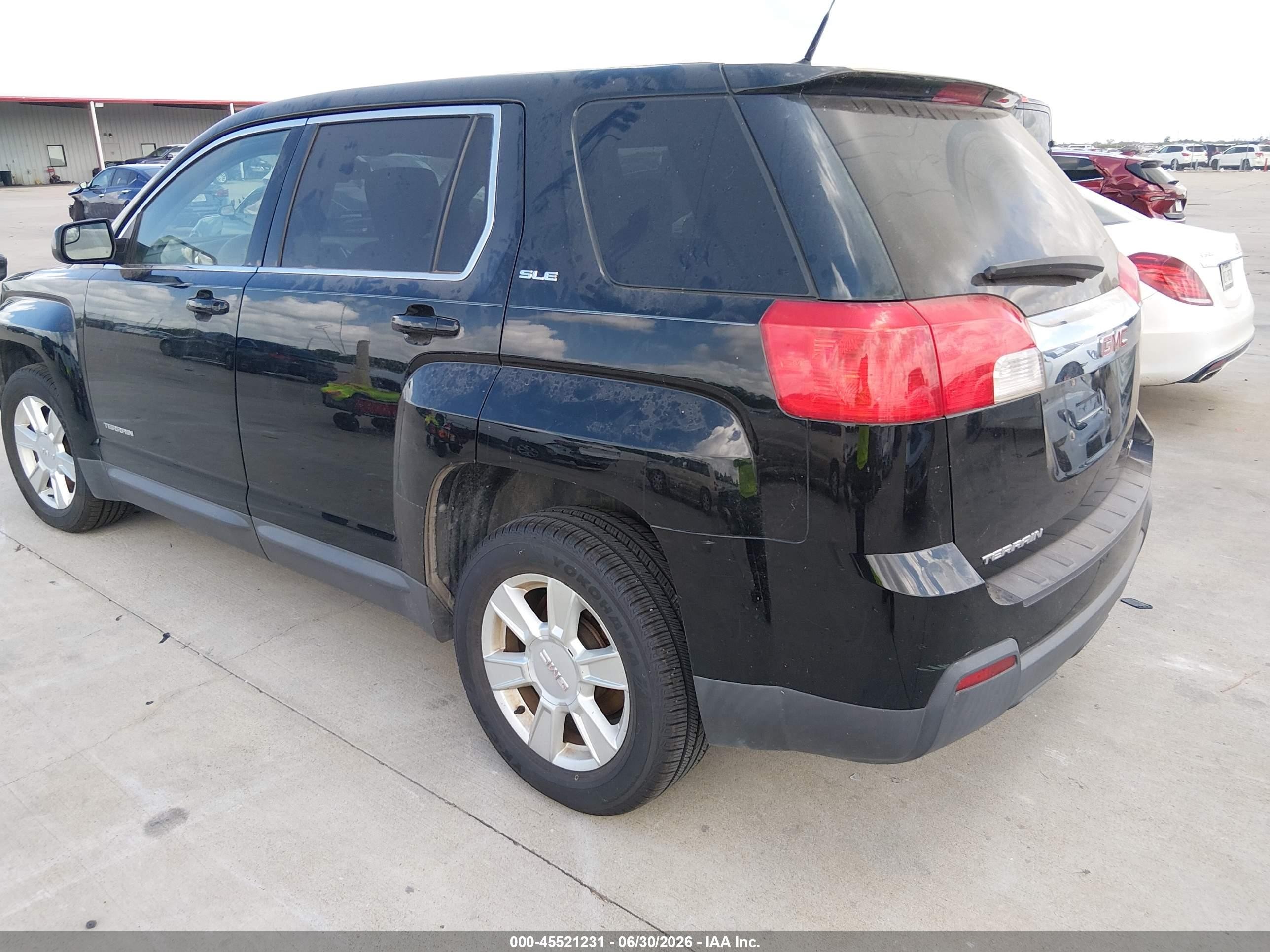 2012 Gmc Terrain Sle-1 Black vin: 2GKALMEK9C6258269