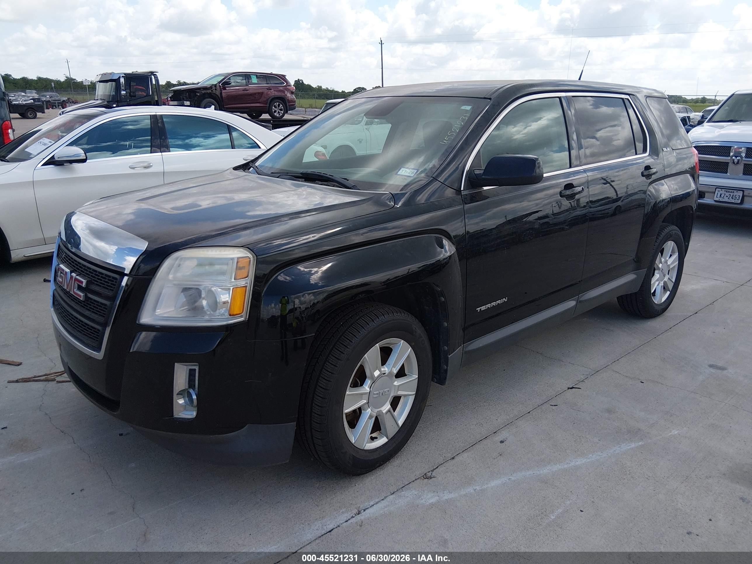 2012 Gmc Terrain Sle-1 Black vin: 2GKALMEK9C6258269