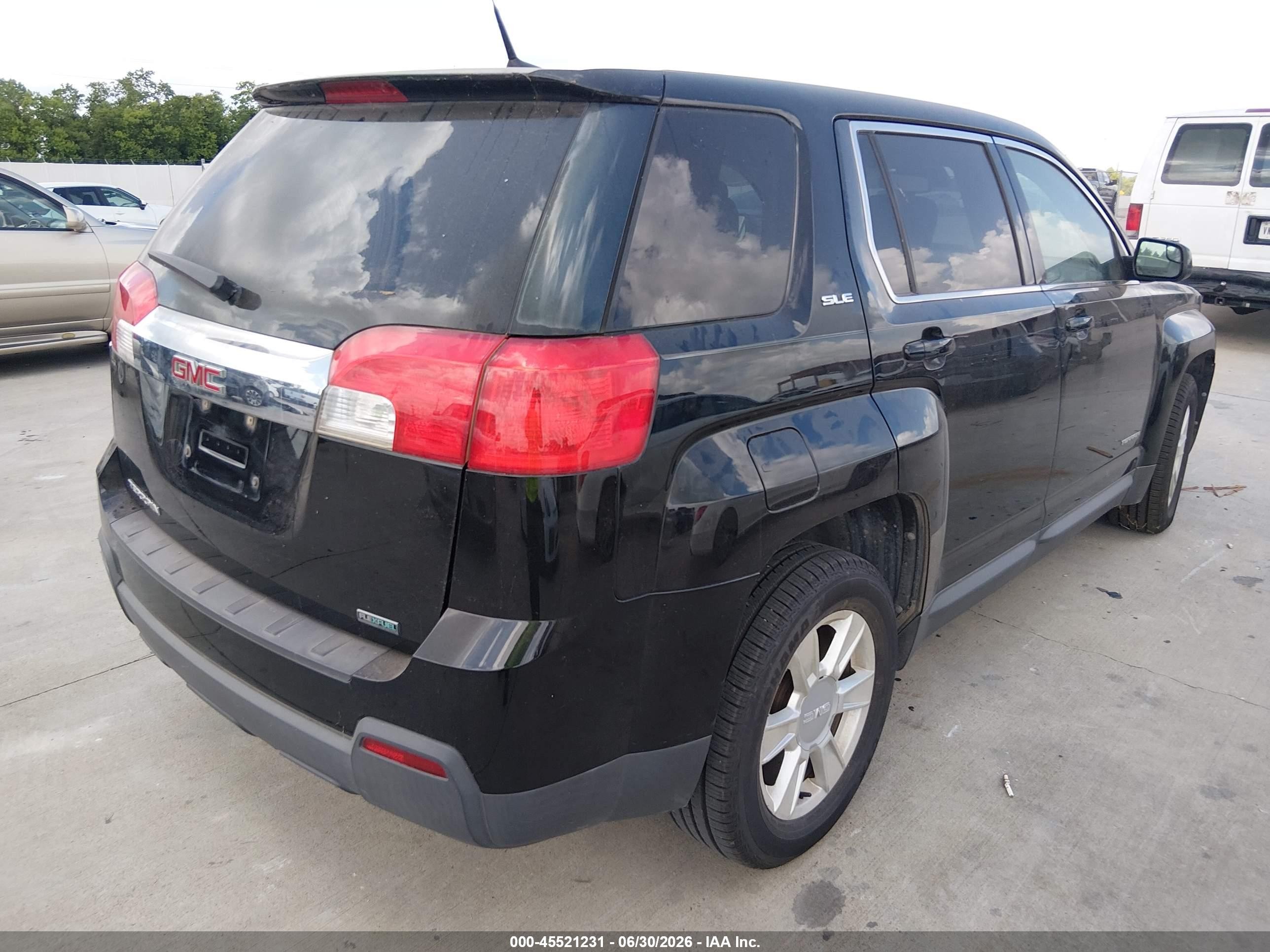 2012 Gmc Terrain Sle-1 Black vin: 2GKALMEK9C6258269