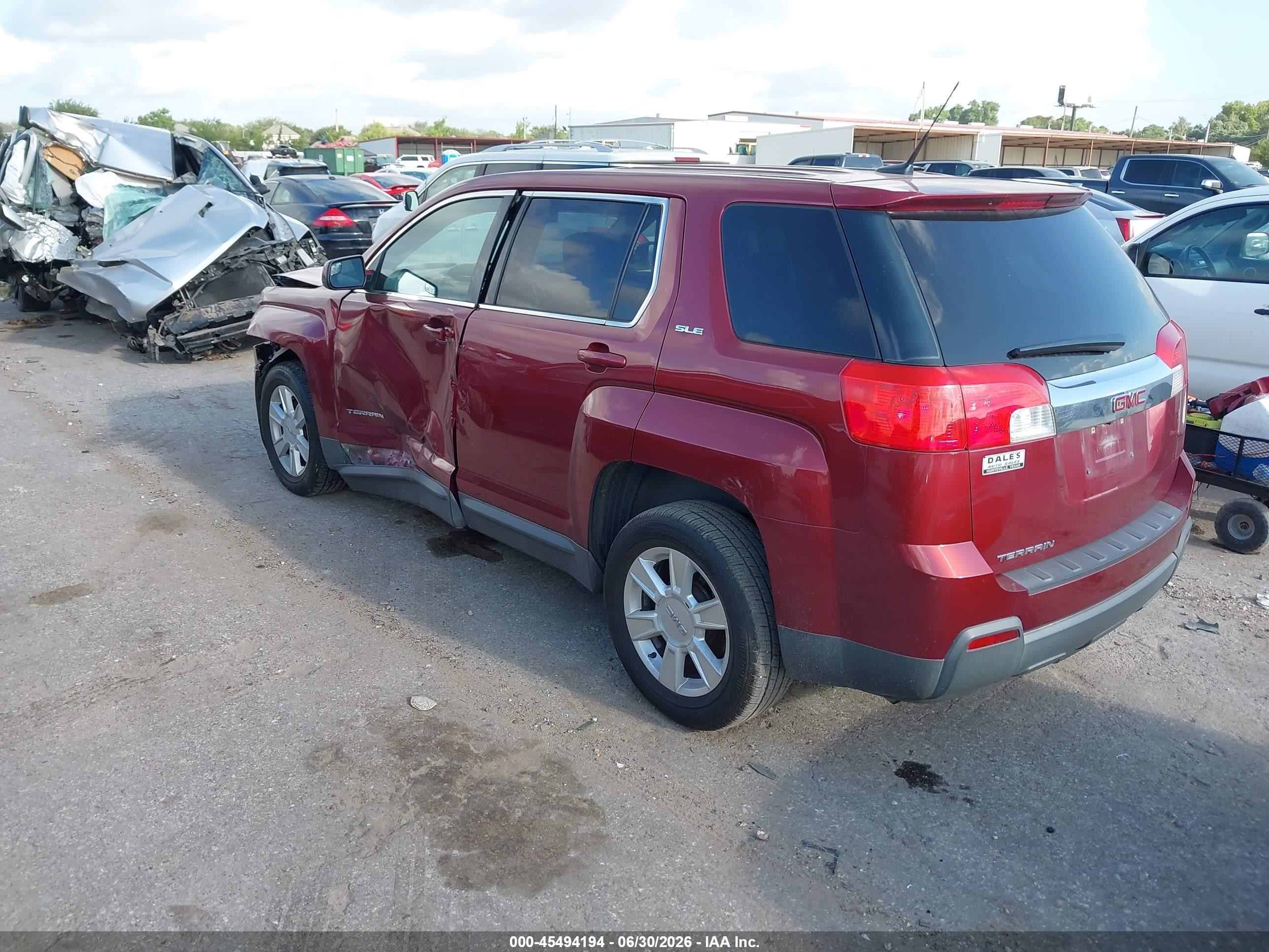 2012 Gmc Terrain Sle-1 Red vin: 2GKALMEK9C6355908
