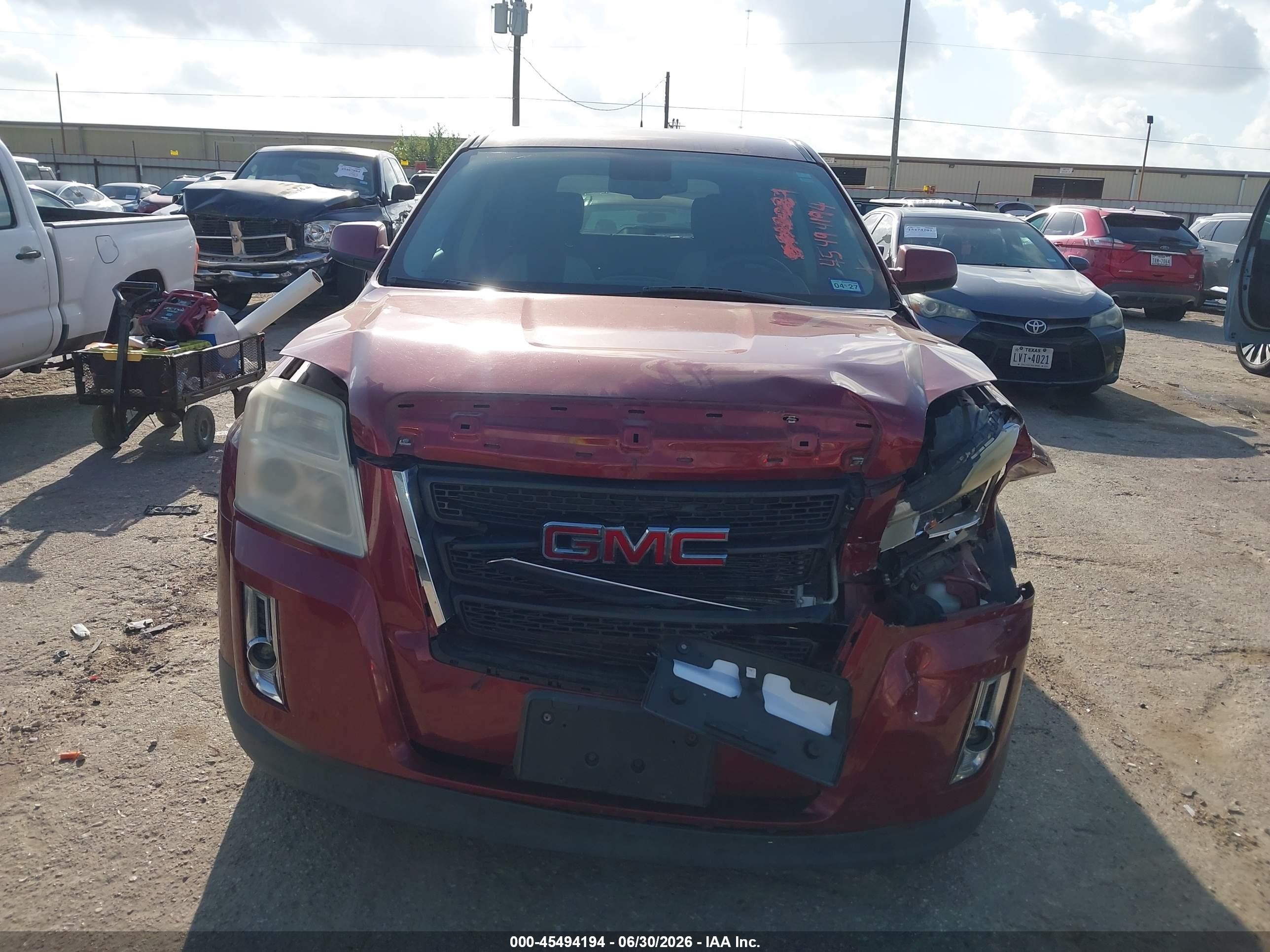2012 Gmc Terrain Sle-1 Red vin: 2GKALMEK9C6355908