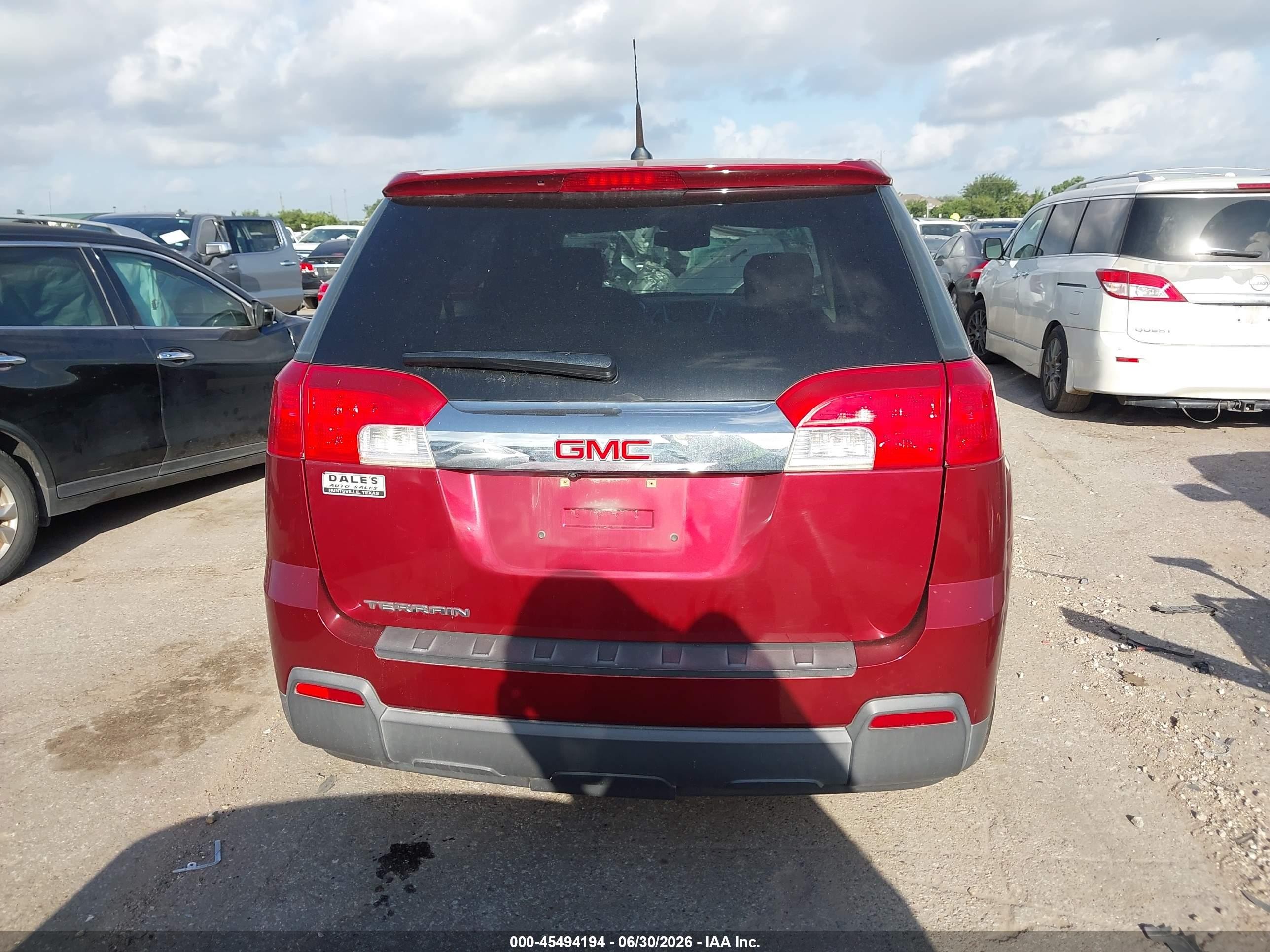 2012 Gmc Terrain Sle-1 Red vin: 2GKALMEK9C6355908