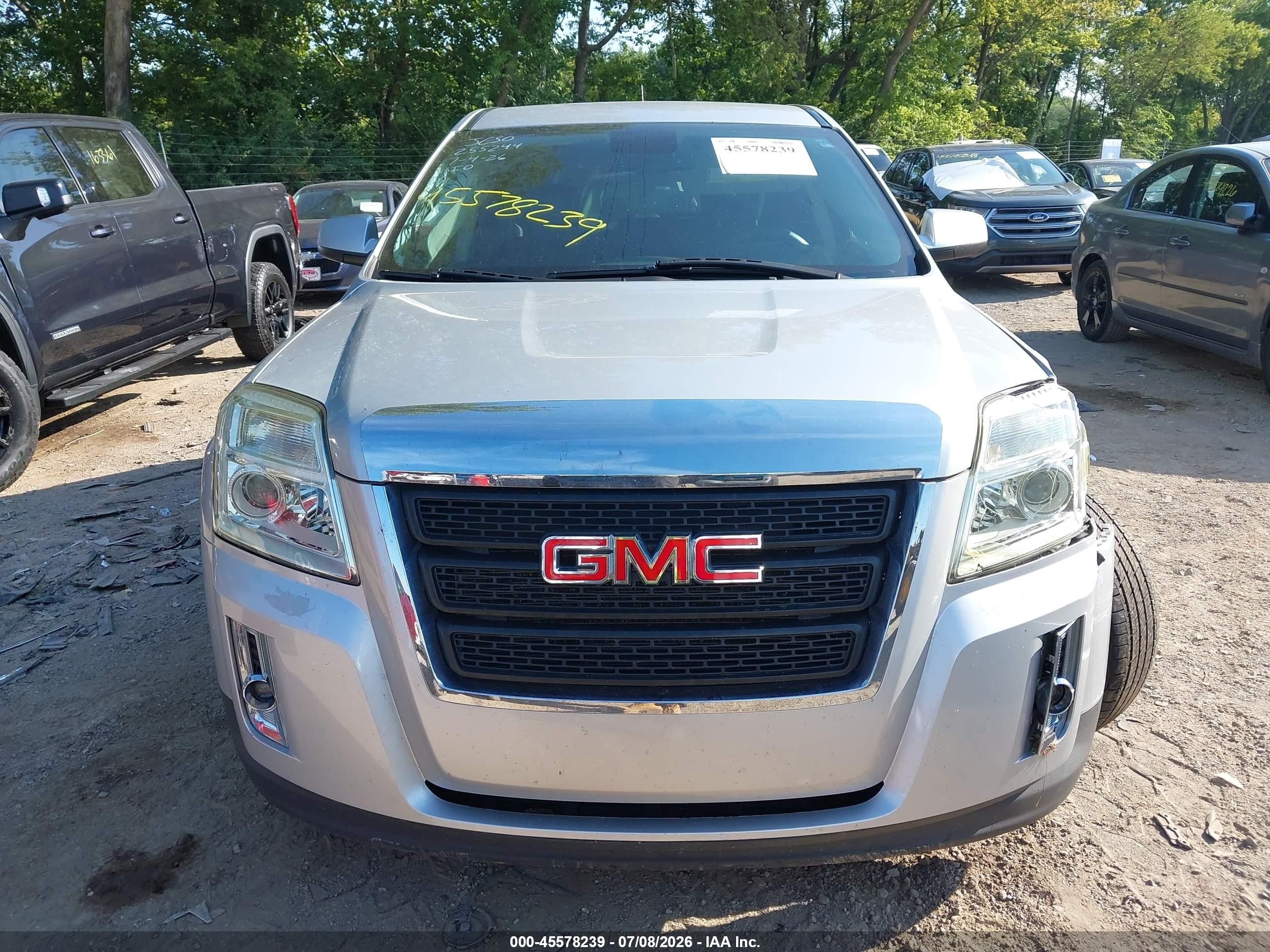 2013 Gmc Terrain Sle-1 Silver vin: 2GKALMEK9D6255244