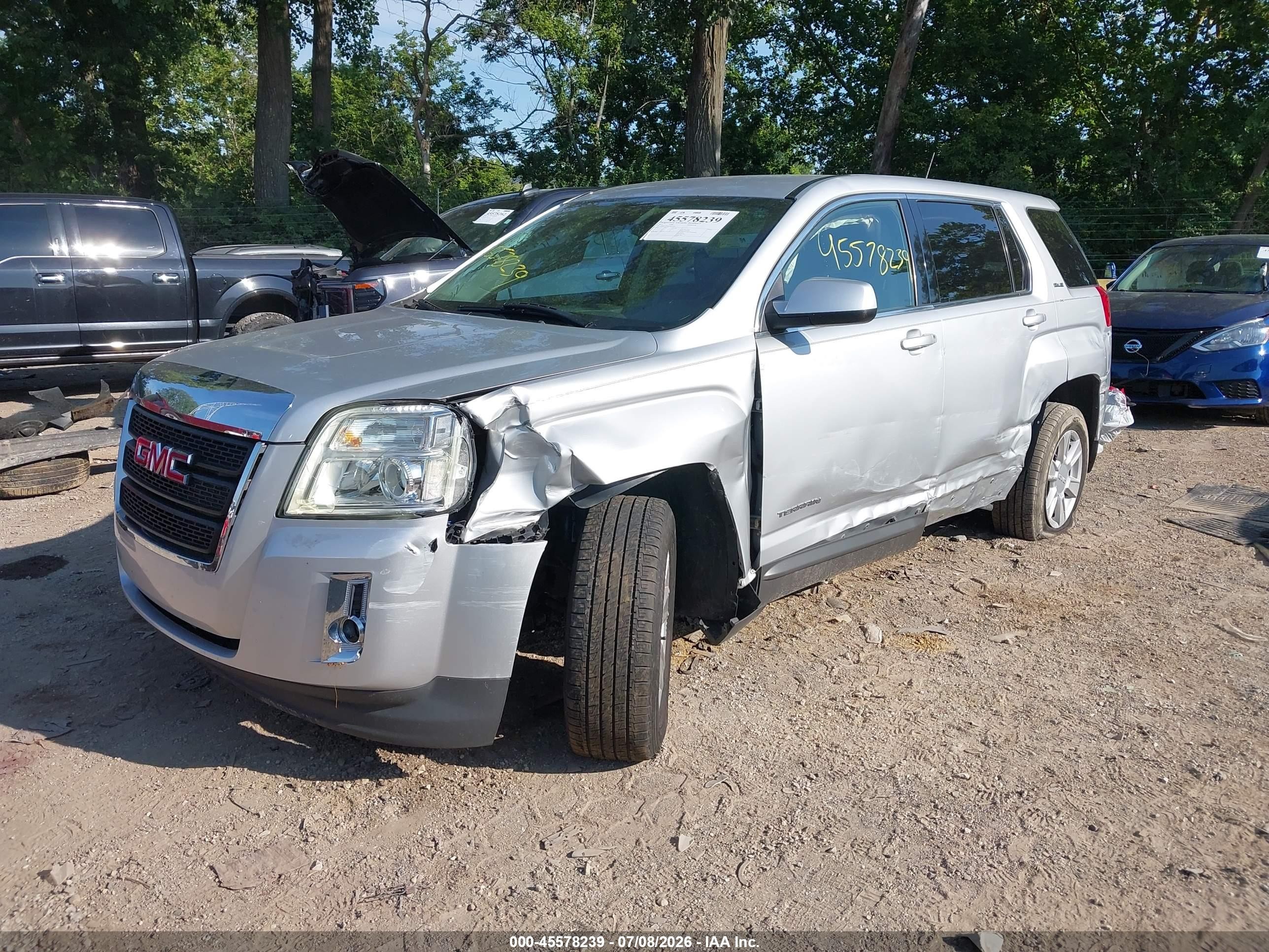 2013 Gmc Terrain Sle-1 Silver vin: 2GKALMEK9D6255244