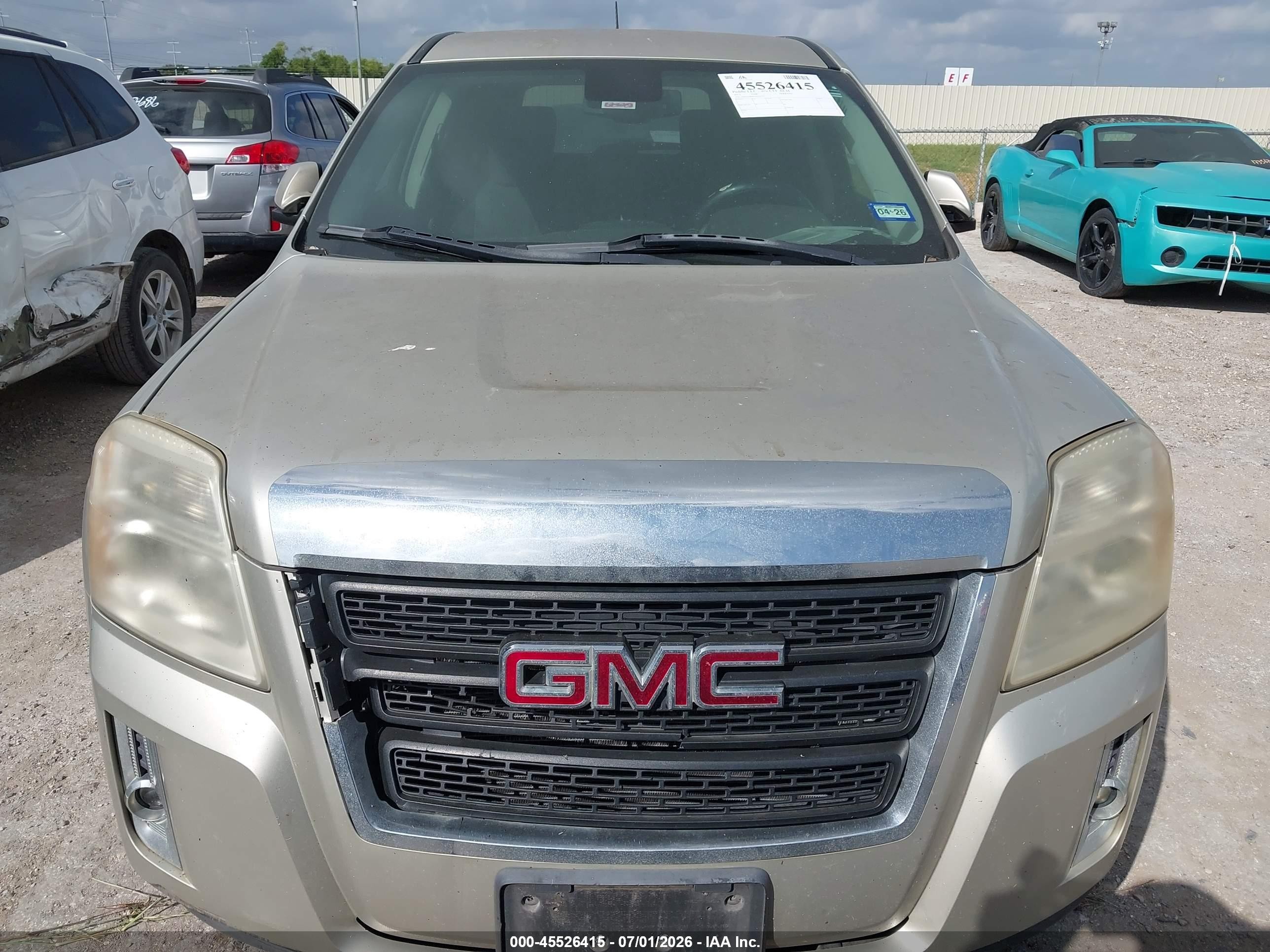 2013 Gmc Terrain Sle-1 Gold vin: 2GKALMEK9D6310307