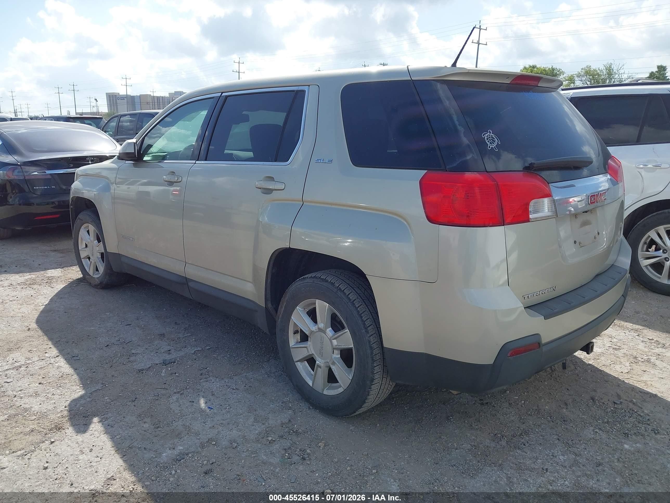 2013 Gmc Terrain Sle-1 Gold vin: 2GKALMEK9D6310307