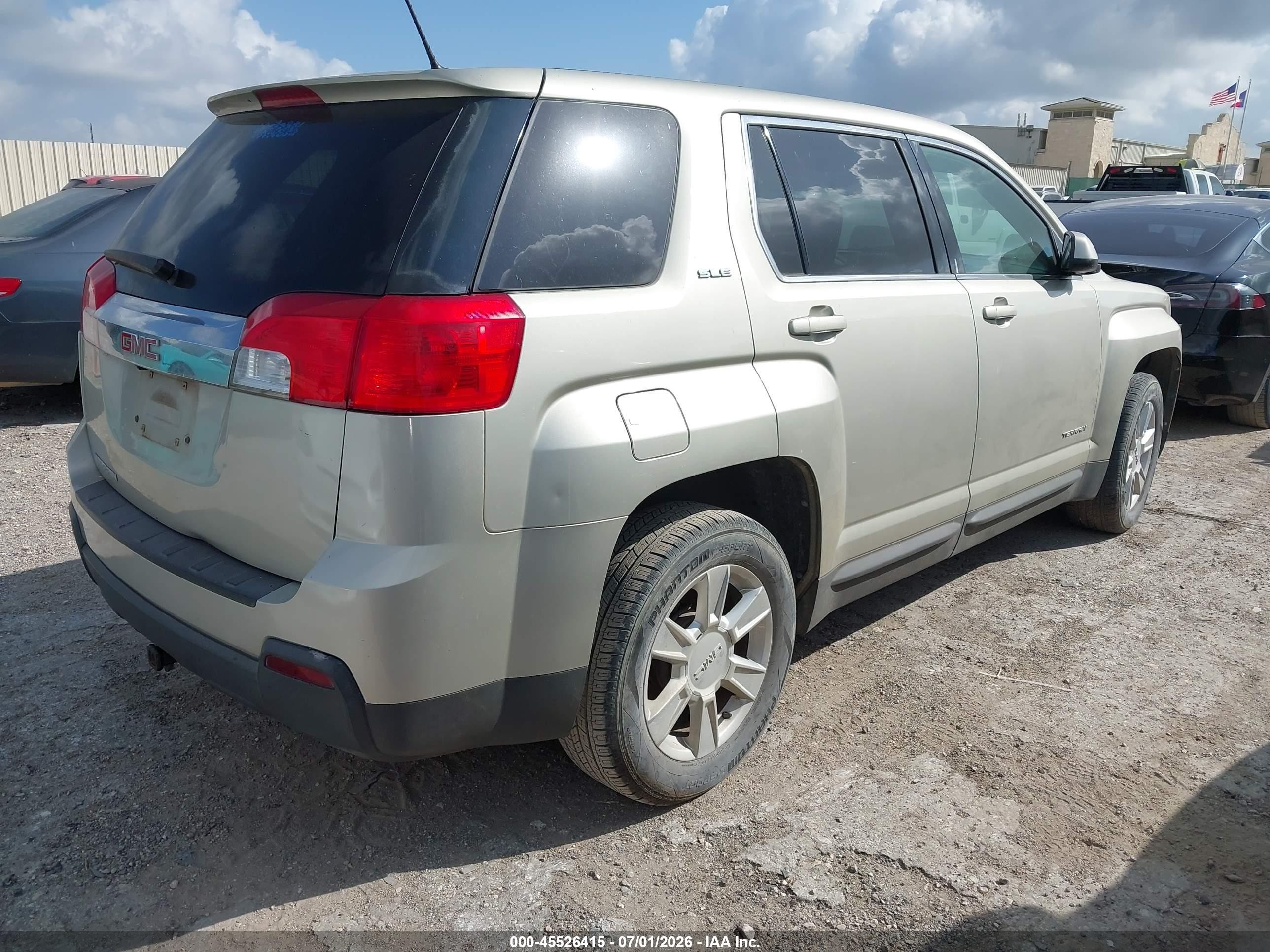 2013 Gmc Terrain Sle-1 Gold vin: 2GKALMEK9D6310307