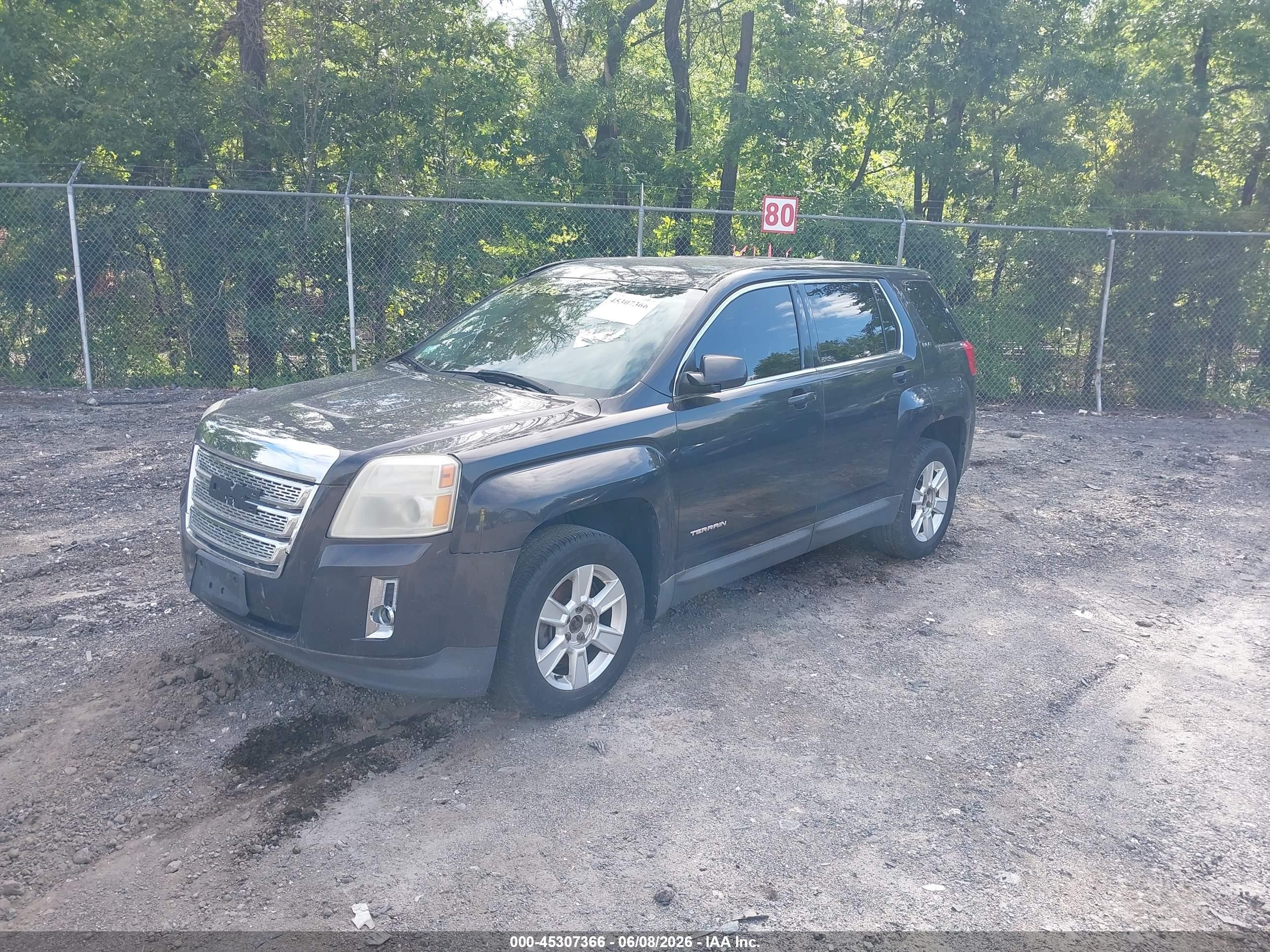 2013 Gmc Terrain Sle-1 Black vin: 2GKALMEK9D6311523