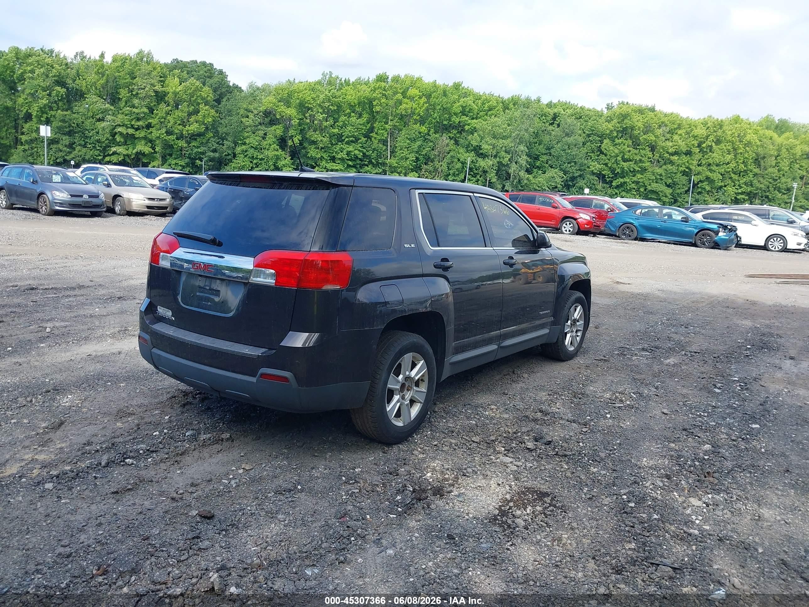 2013 Gmc Terrain Sle-1 Black vin: 2GKALMEK9D6311523