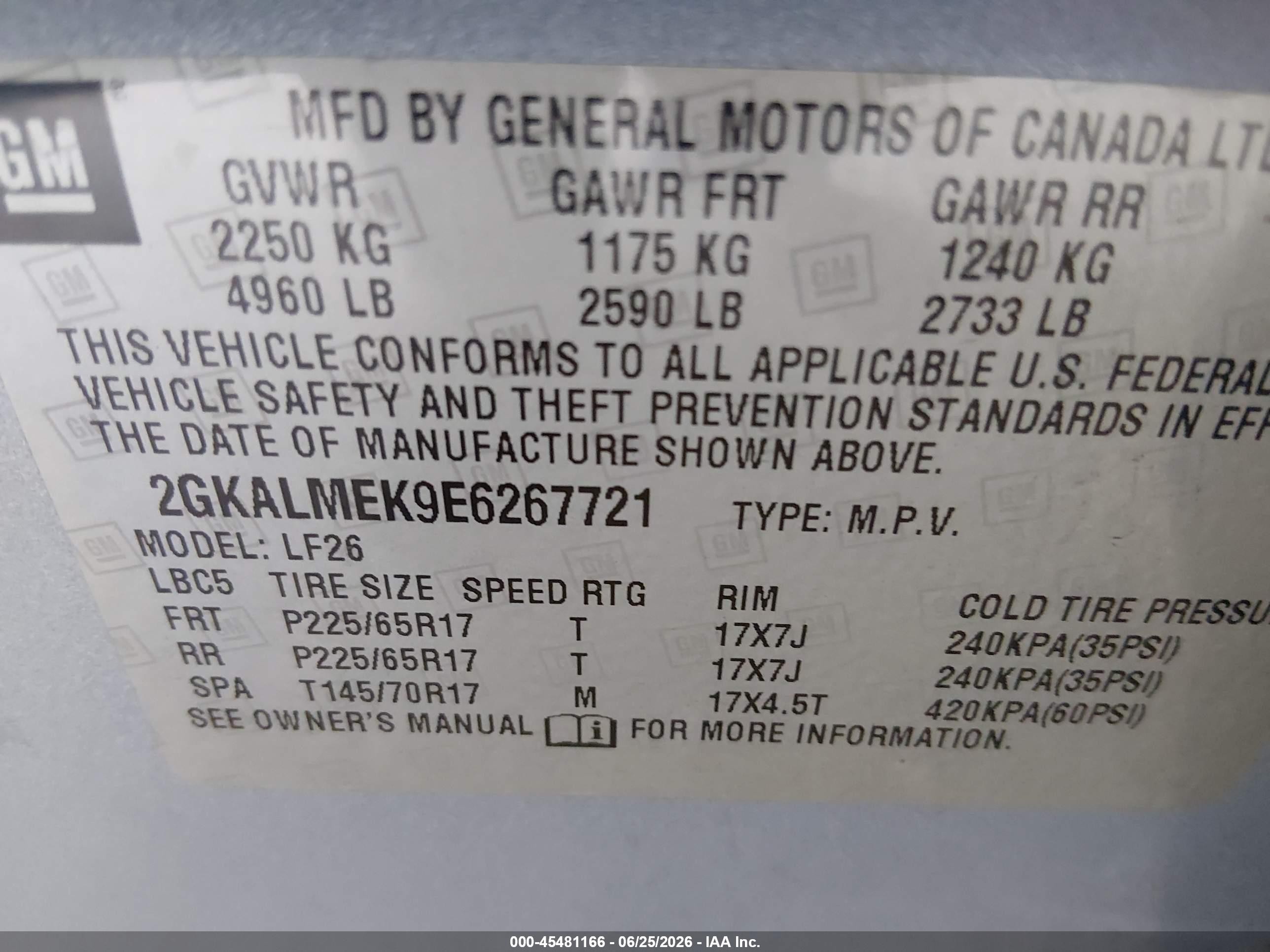 2014 Gmc Terrain Sle-1 Blue vin: 2GKALMEK9E6267721