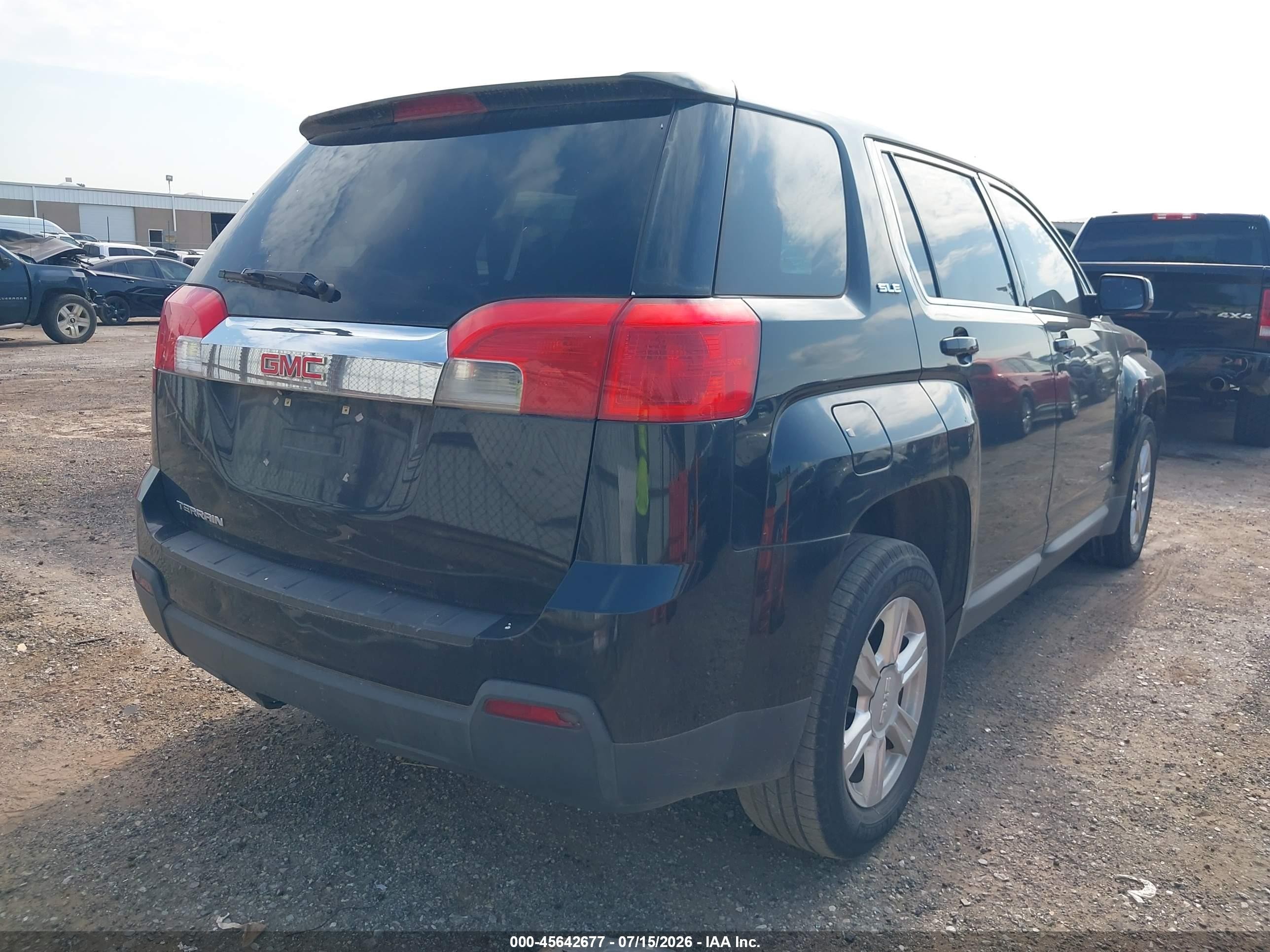 2015 Gmc Terrain Sle-1 Black vin: 2GKALMEK9F6252511