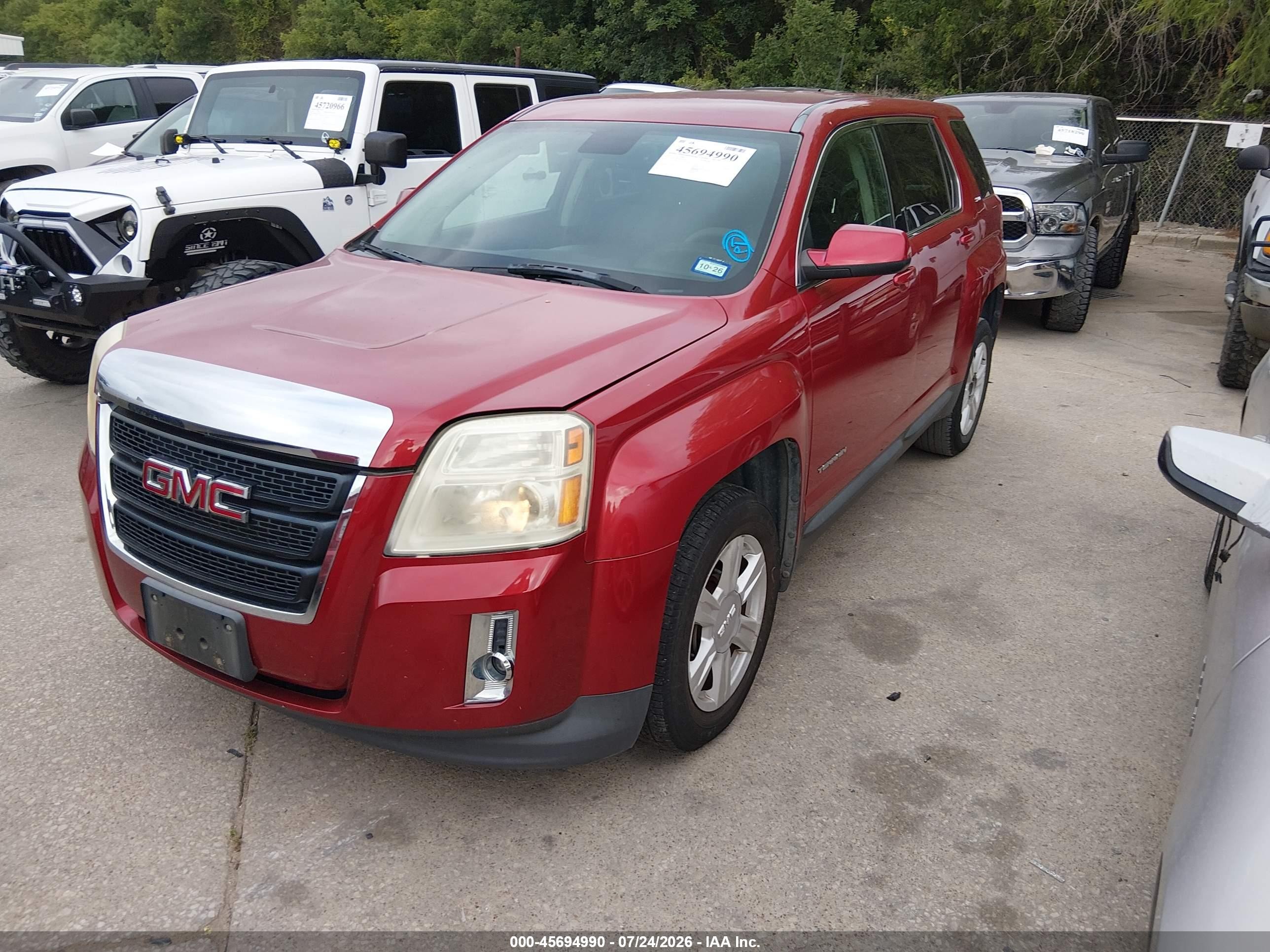 2015 Gmc Terrain Sle-1 Red vin: 2GKALMEK9F6287923