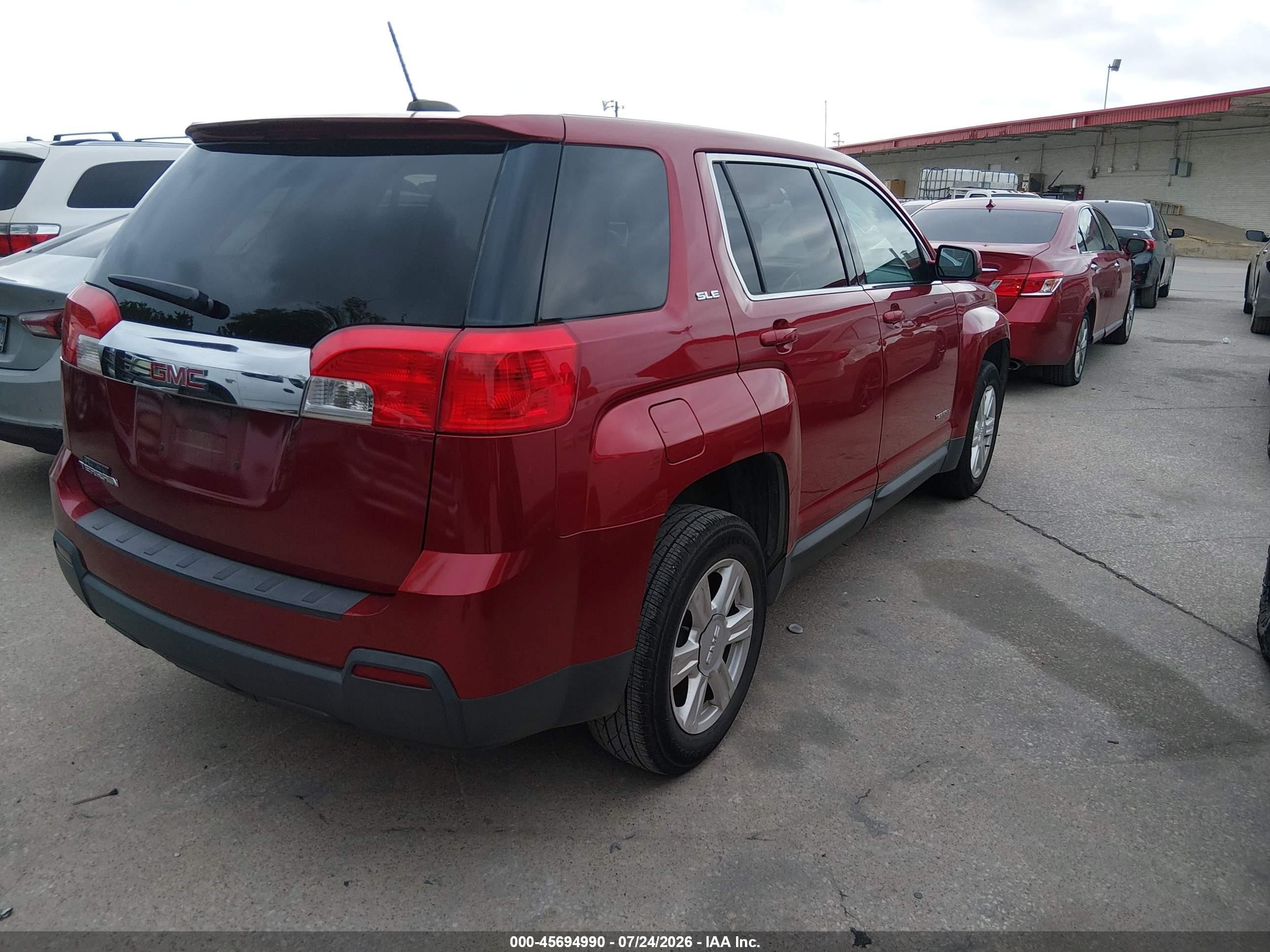 2015 Gmc Terrain Sle-1 Red vin: 2GKALMEK9F6287923