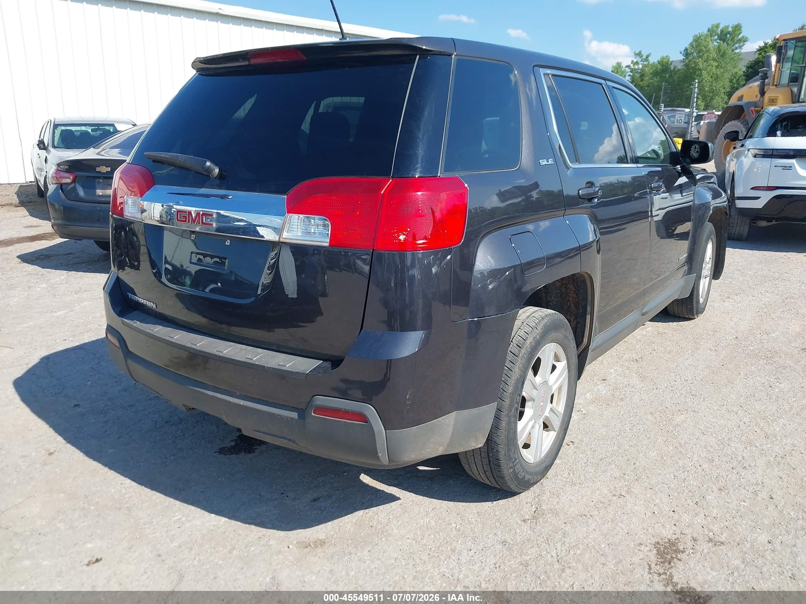 2015 Gmc Terrain Sle-1 Black vin: 2GKALMEK9F6400222