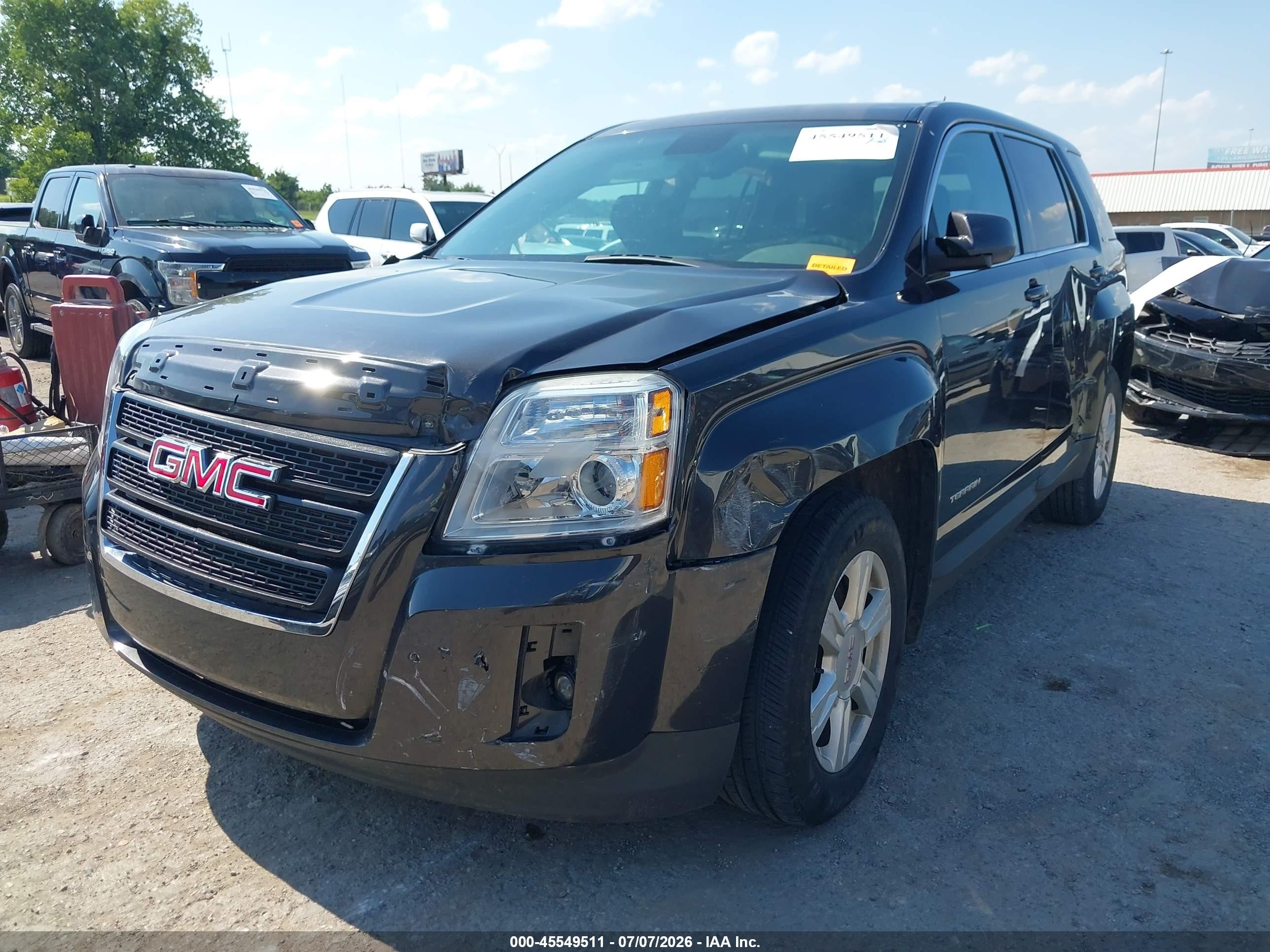 2015 Gmc Terrain Sle-1 Black vin: 2GKALMEK9F6400222
