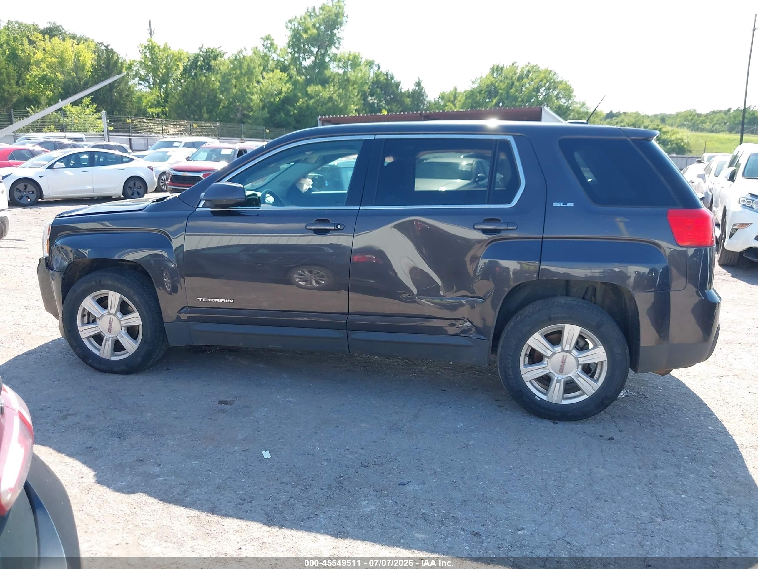 2015 Gmc Terrain Sle-1 Black vin: 2GKALMEK9F6400222