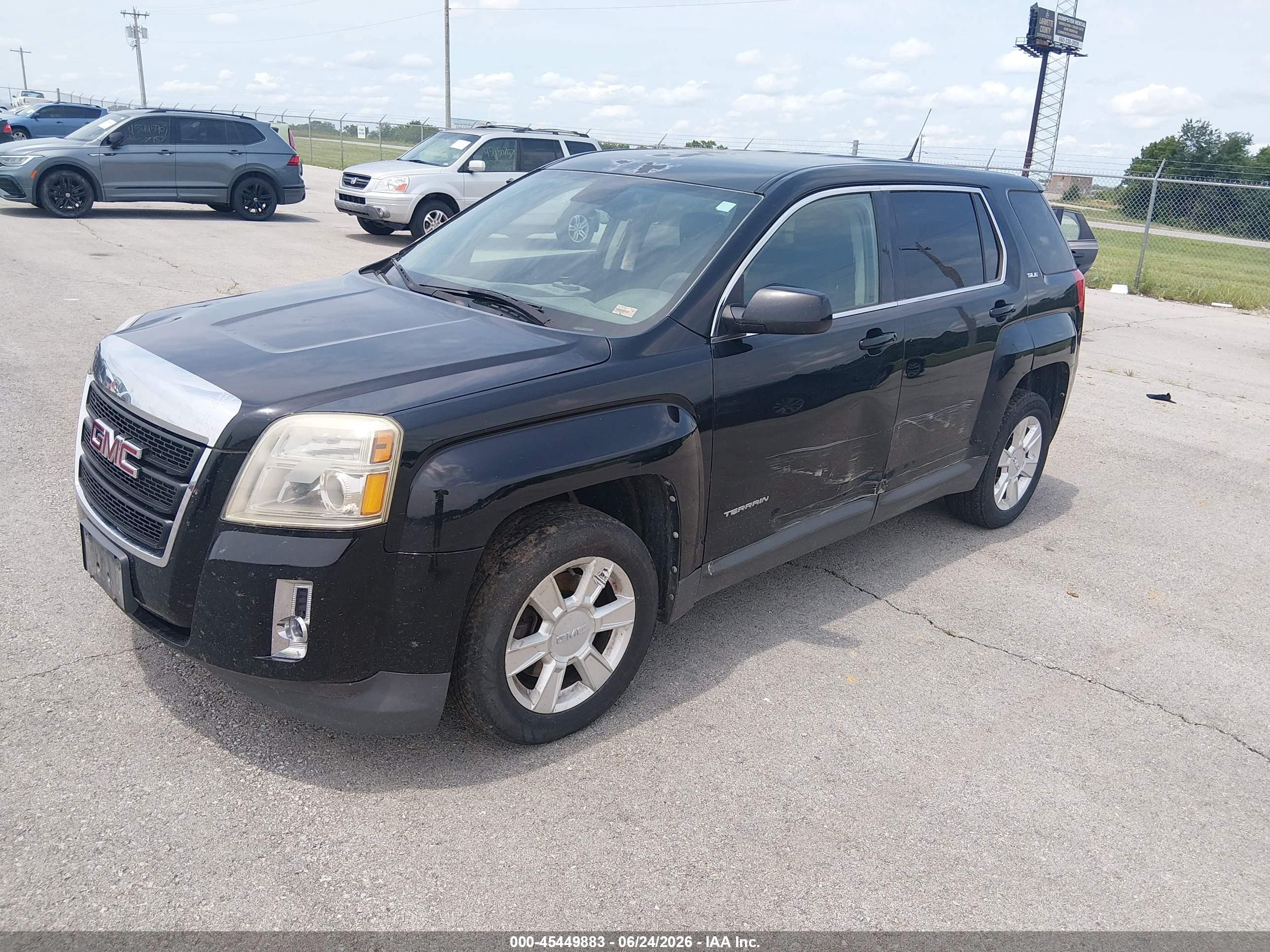2012 Gmc Terrain Sle-1 Black vin: 2GKALMEKXC6187910