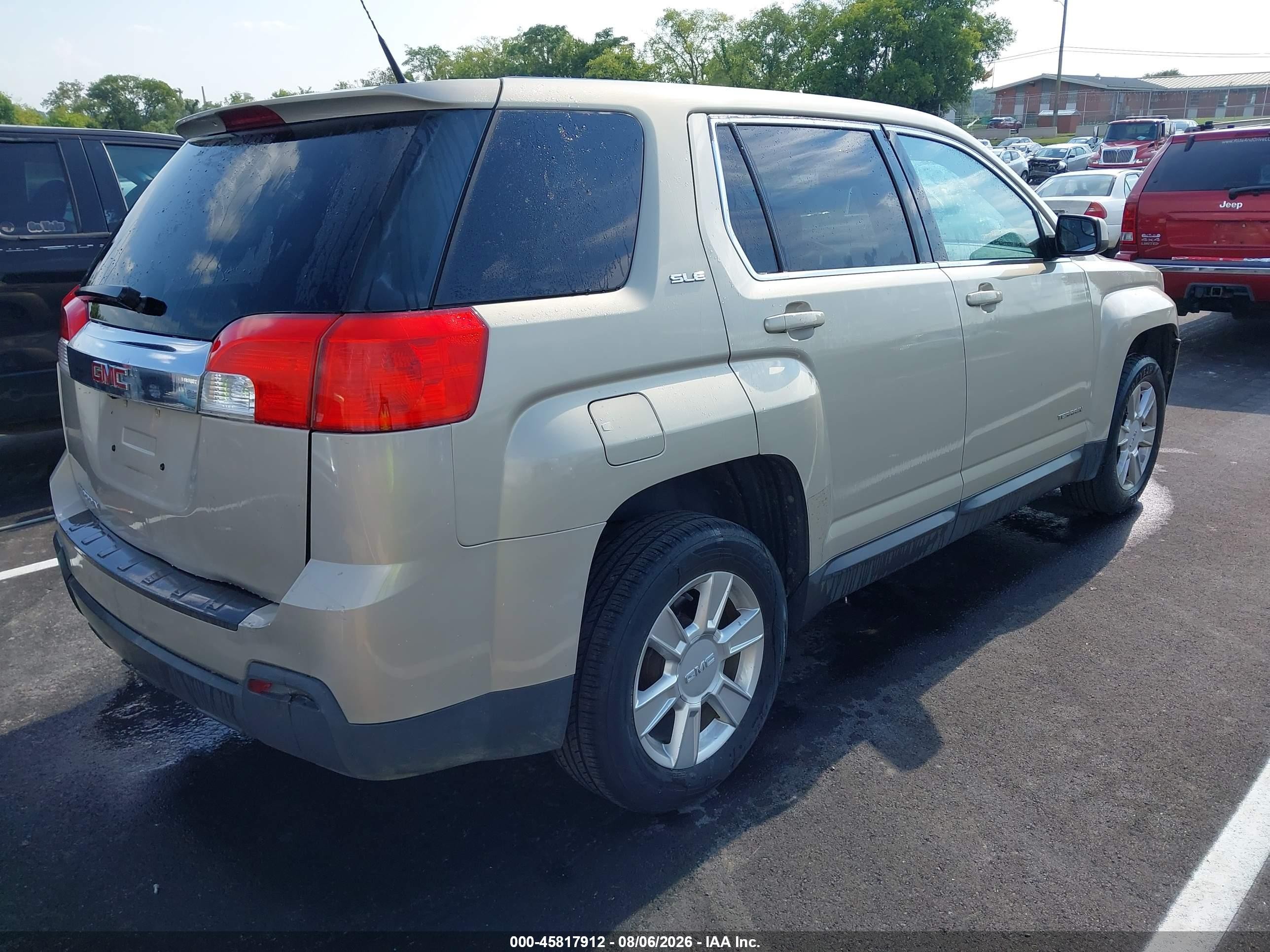 2012 Gmc Terrain Sle-1 Золотой vin: 2GKALMEKXC6212580
