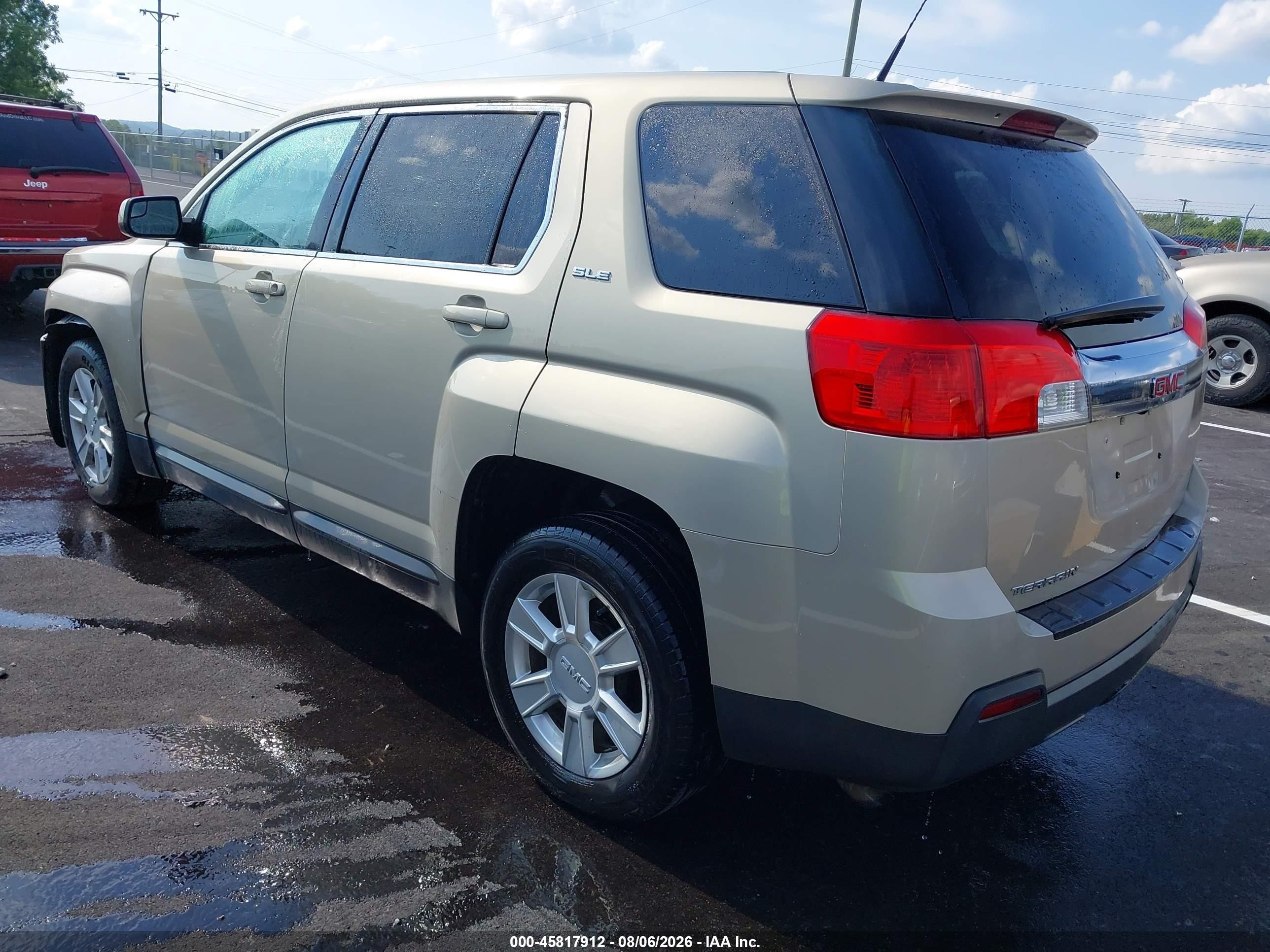 2012 Gmc Terrain Sle-1 Золотой vin: 2GKALMEKXC6212580
