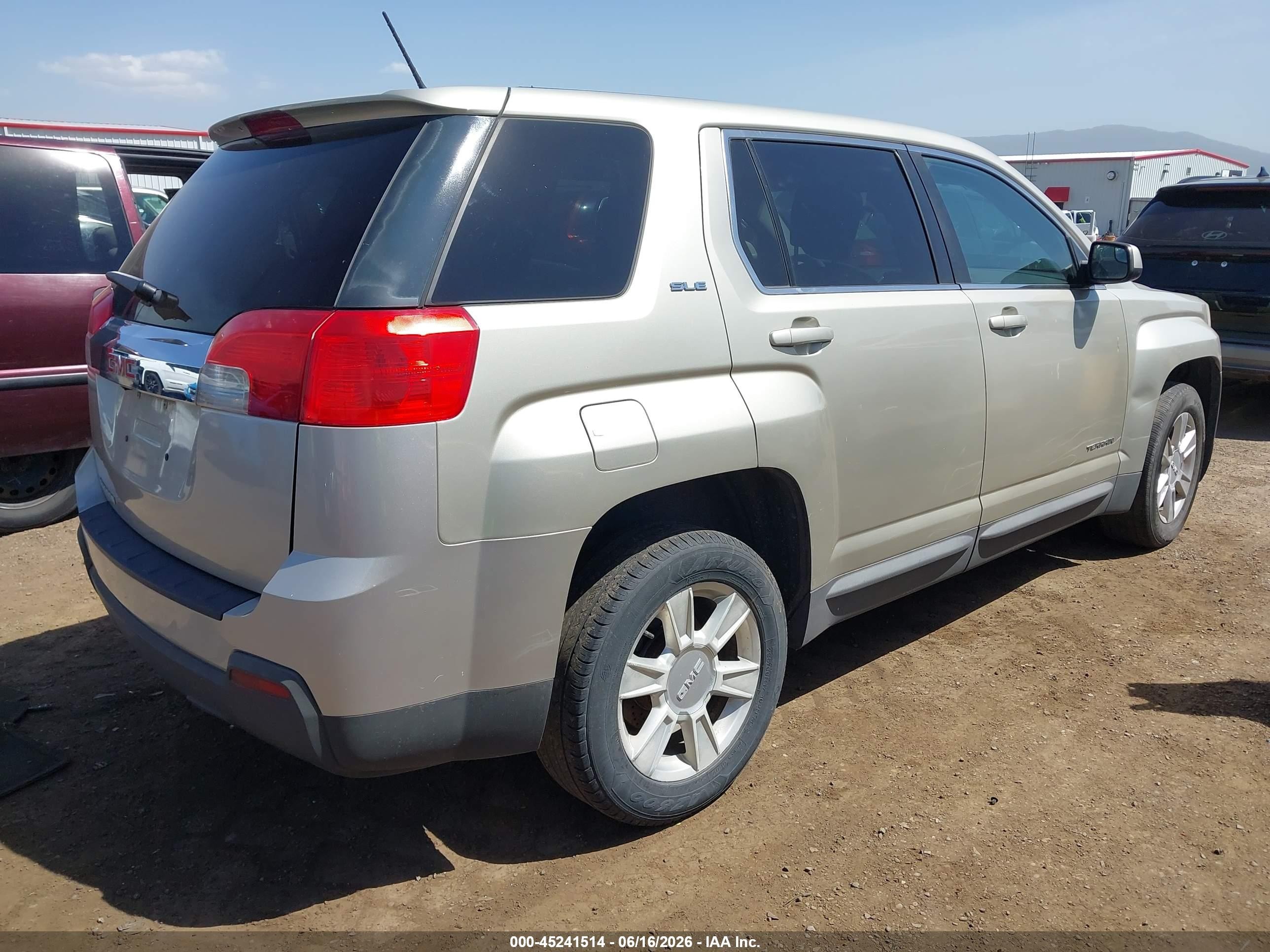 2013 Gmc Terrain Sle-1 Champagne vin: 2GKALMEKXD6254586