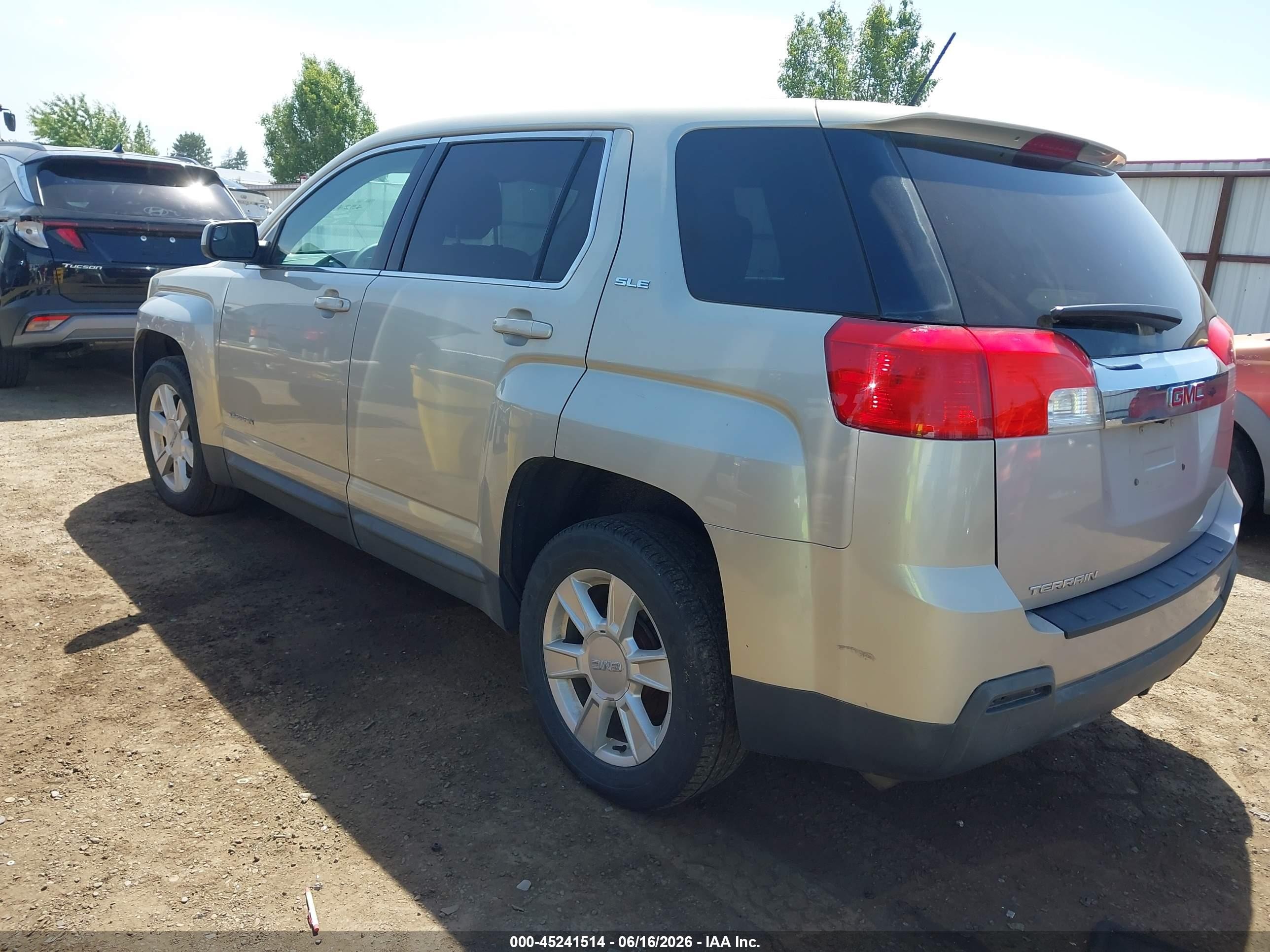 2013 Gmc Terrain Sle-1 Champagne vin: 2GKALMEKXD6254586