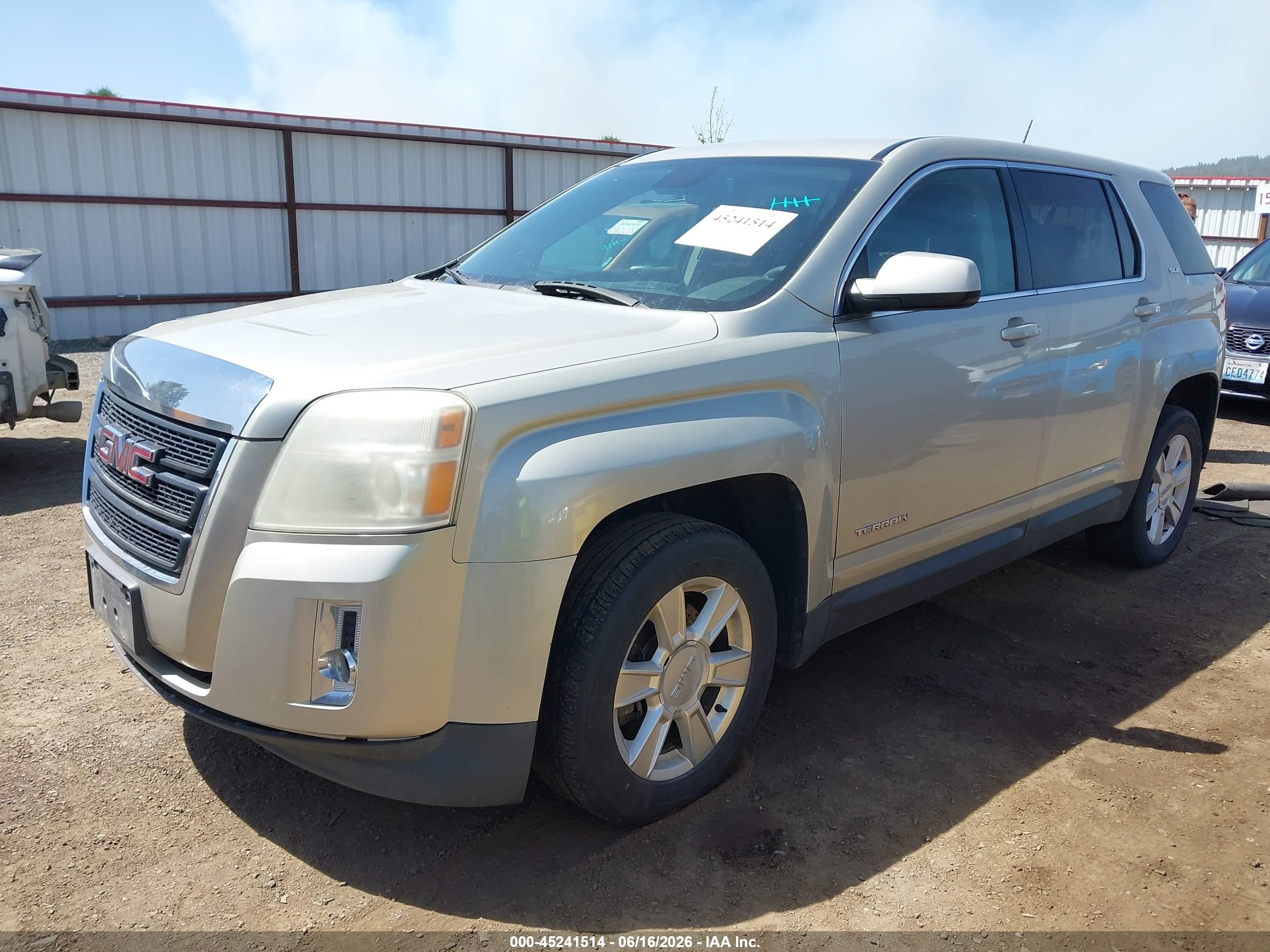 2013 Gmc Terrain Sle-1 Champagne vin: 2GKALMEKXD6254586