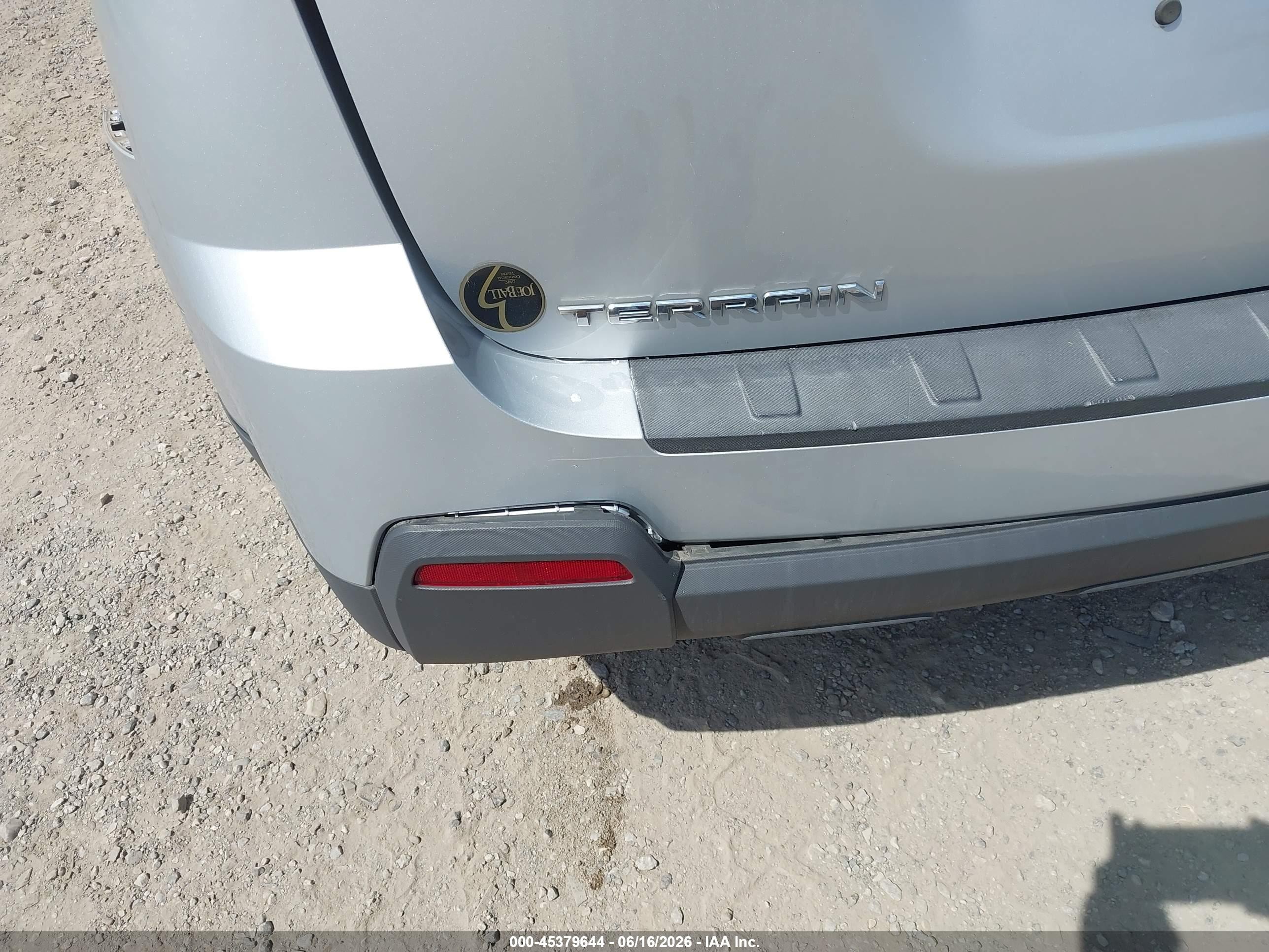 2013 Gmc Terrain Sle-1 Silver vin: 2GKALMEKXD6360035