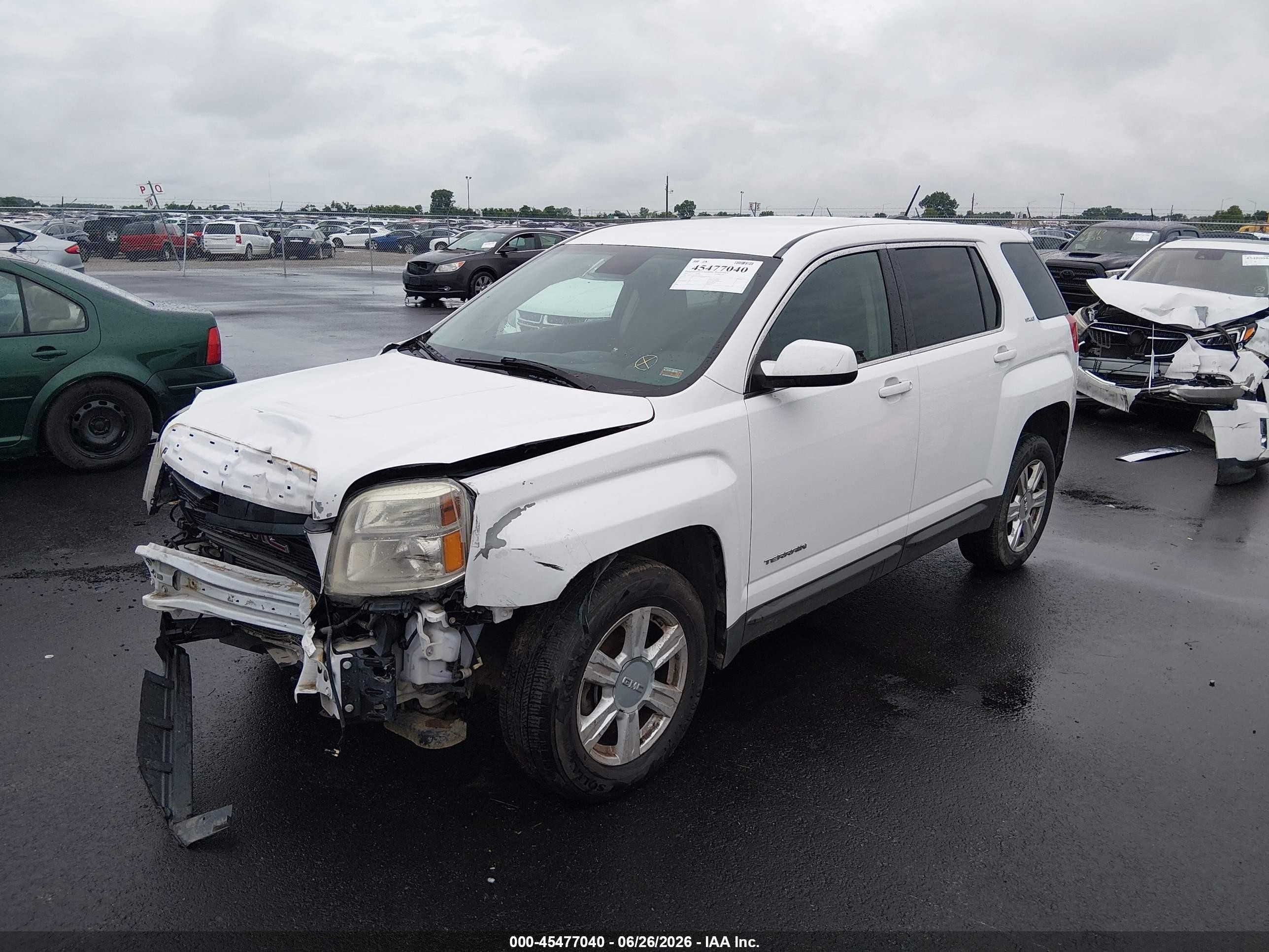 2015 Gmc Terrain Sle-1 White vin: 2GKALMEKXF6270709