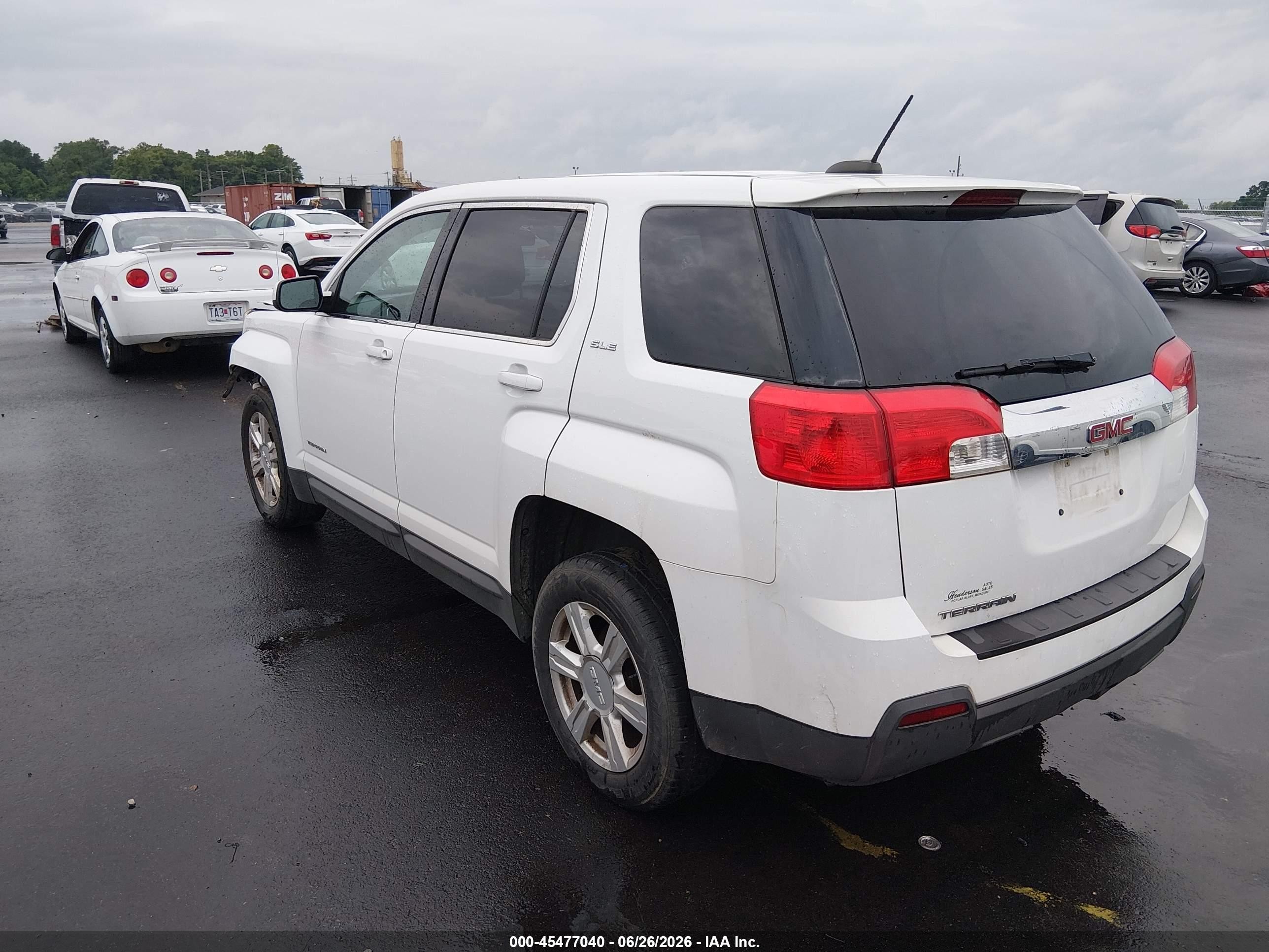 2015 Gmc Terrain Sle-1 White vin: 2GKALMEKXF6270709