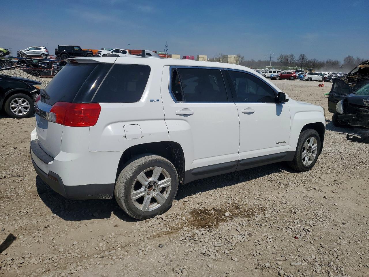2015 Gmc Terrain Sle White vin: 2GKALMEKXF6349023